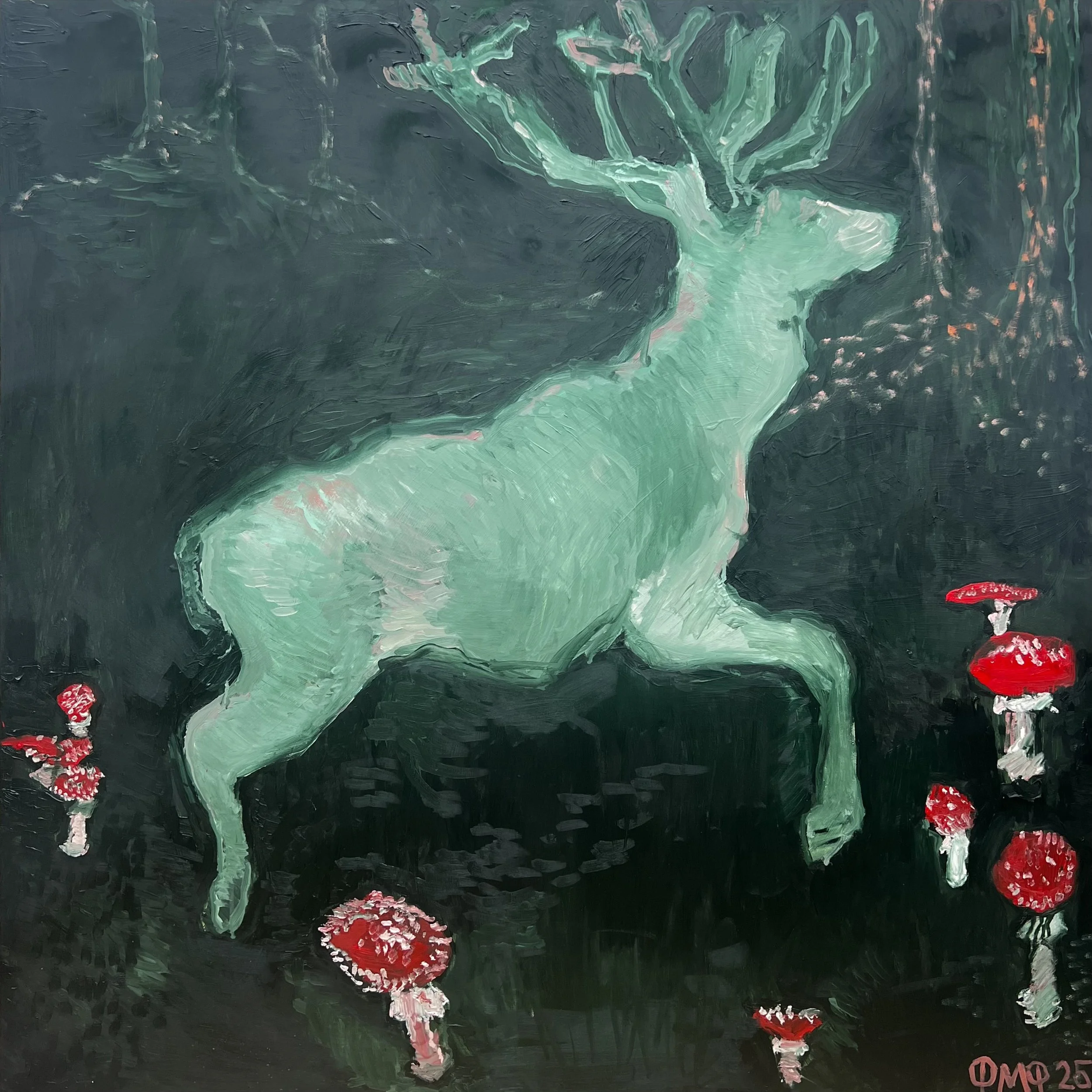 STAG SPIRIT
2025
Oil on wood
120x120cm