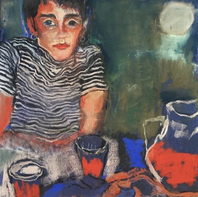 NOEMI AT THE POLISH BAR IN GLASGOW,
2020
Pastel on canvas
50x50cm