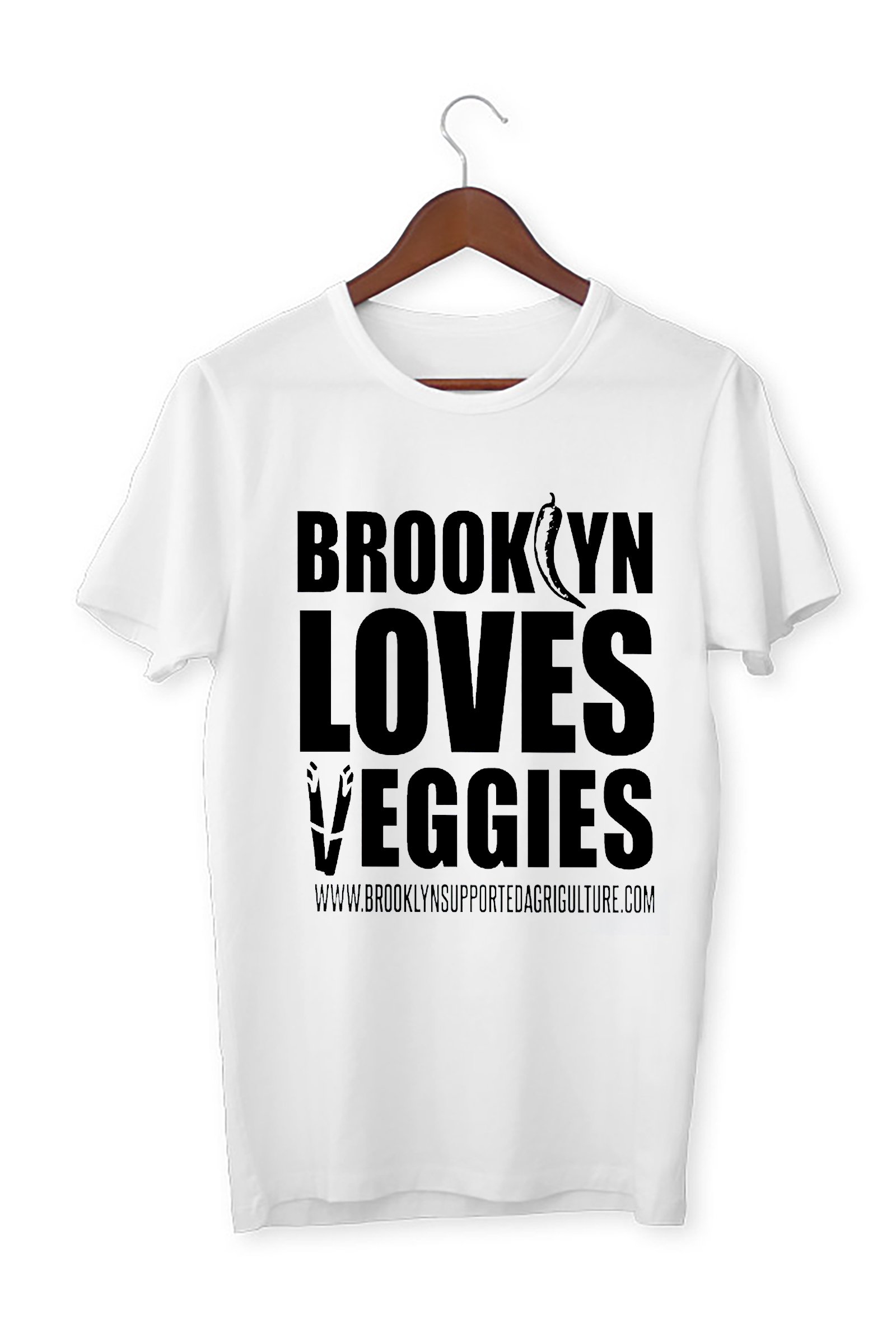 Brooklyn loves veggies merchandise t-shirt design
