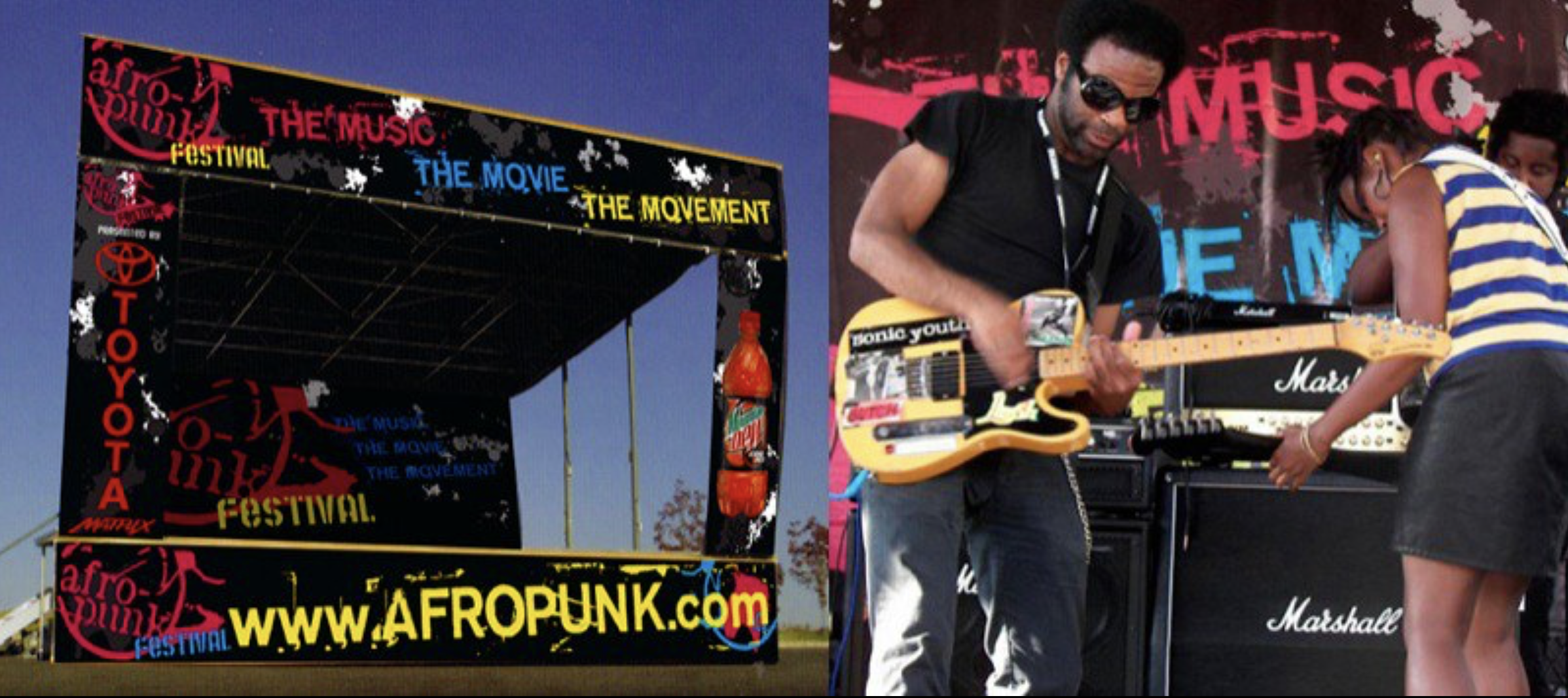 AFROPUNK stage graphics and banners