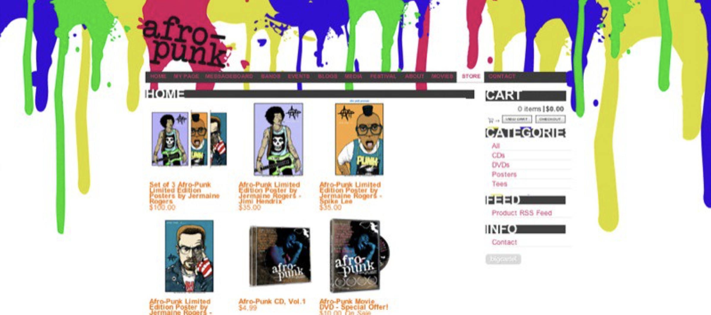 AFROPUNK ecommerce site.