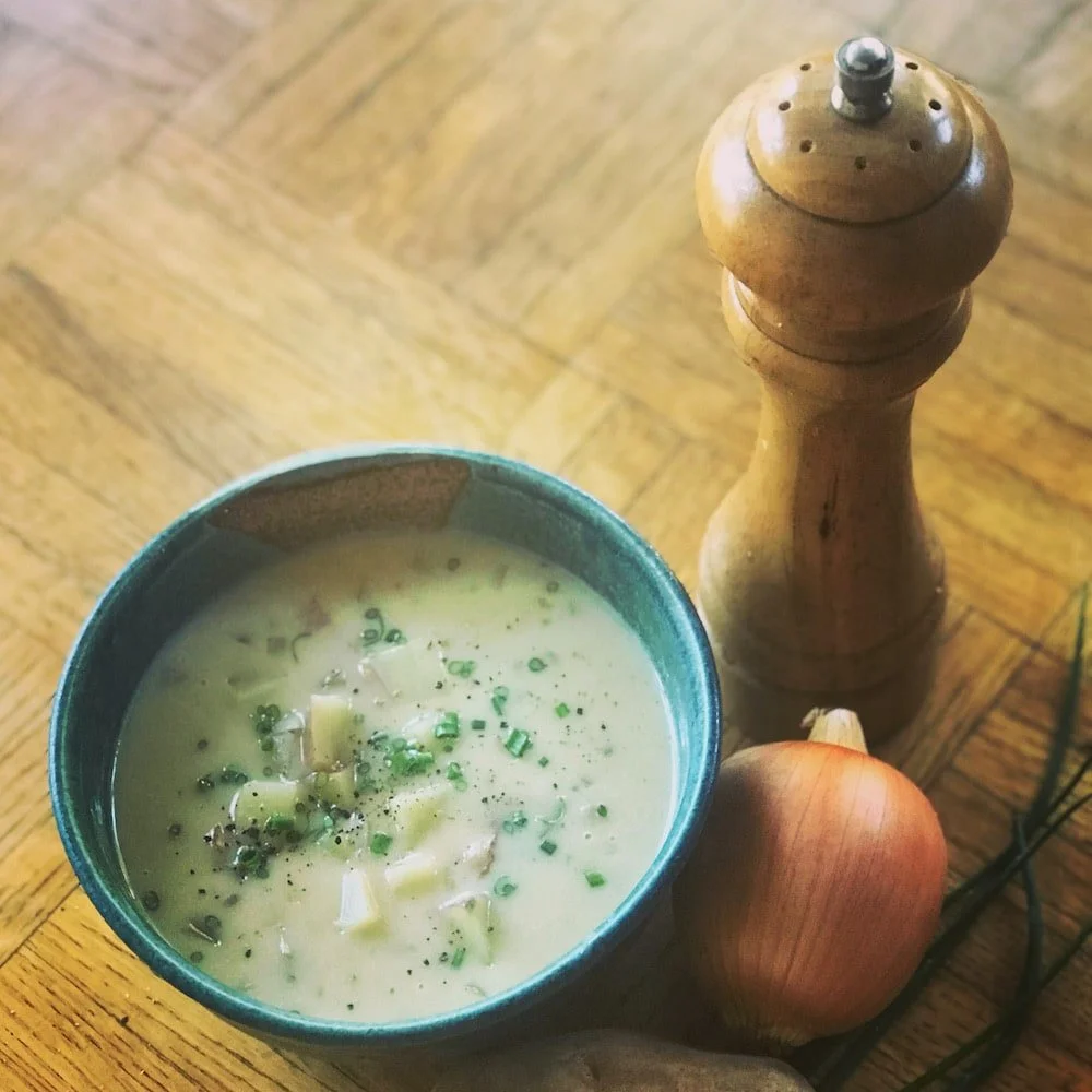 Potato Chowder with Bacon and Thyme