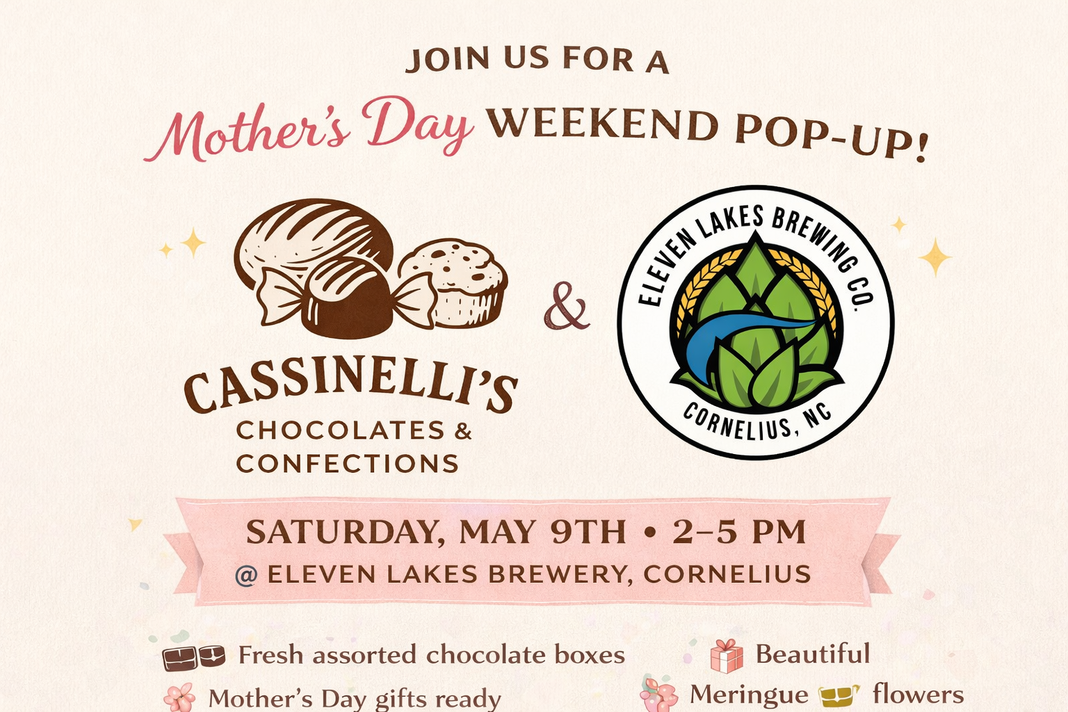 Mother’s Day Pop-Up @ Eleven Lakes Brewery