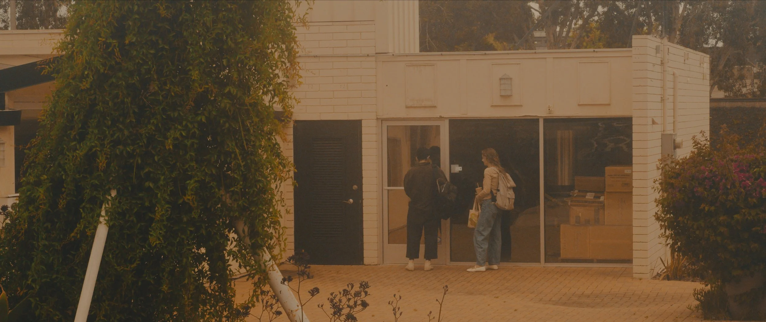 Hugo and Jessa Cano arriving at the Texture Coffee space.