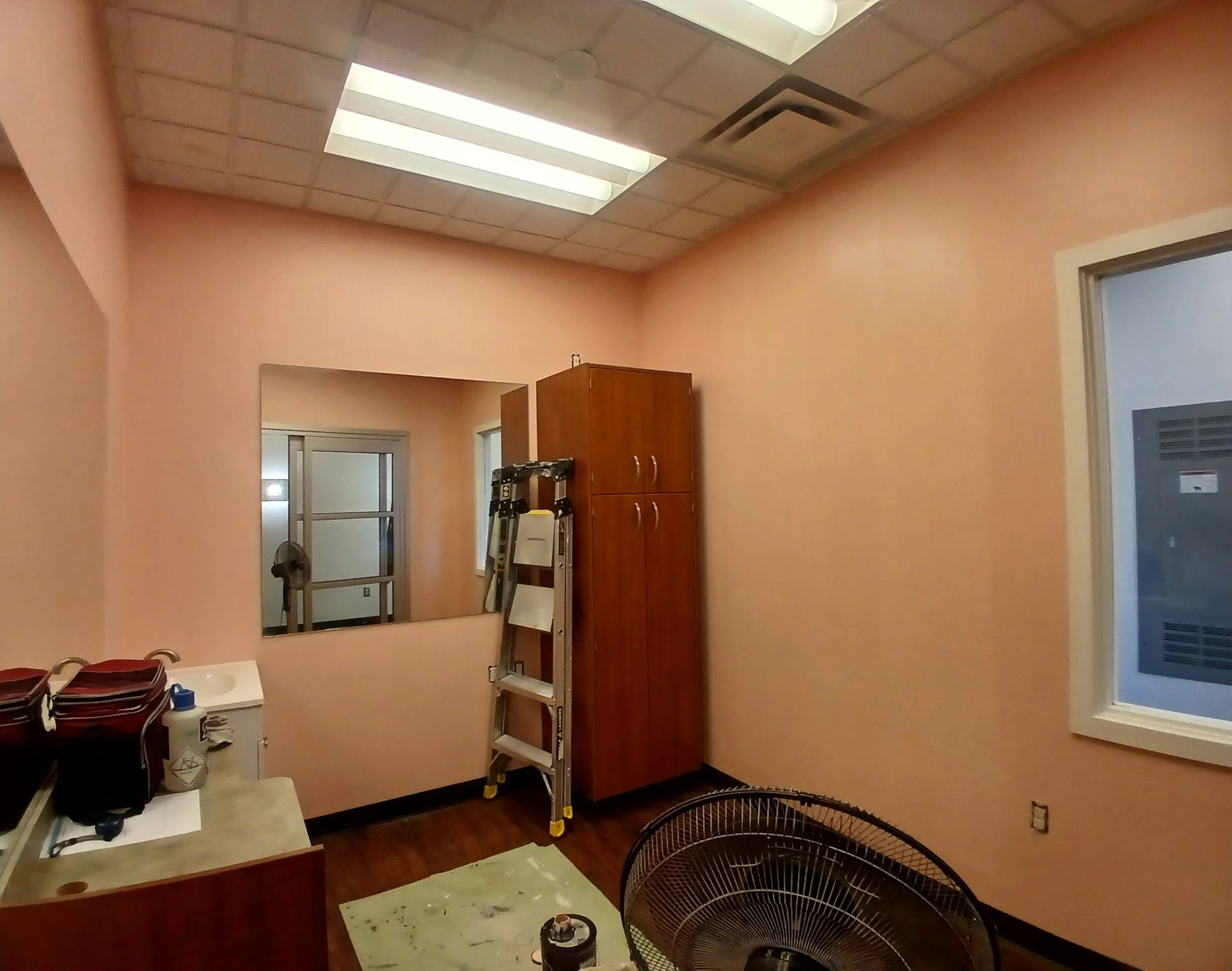 Painted commercial studio