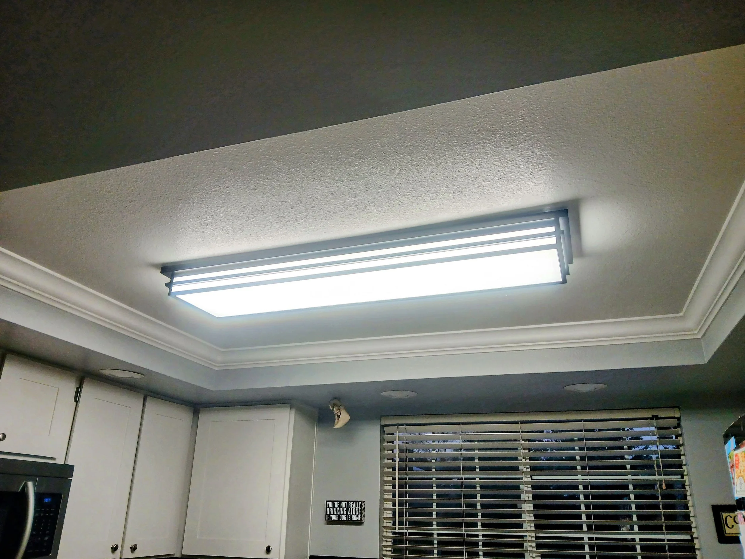 New crown molding & light fixture install