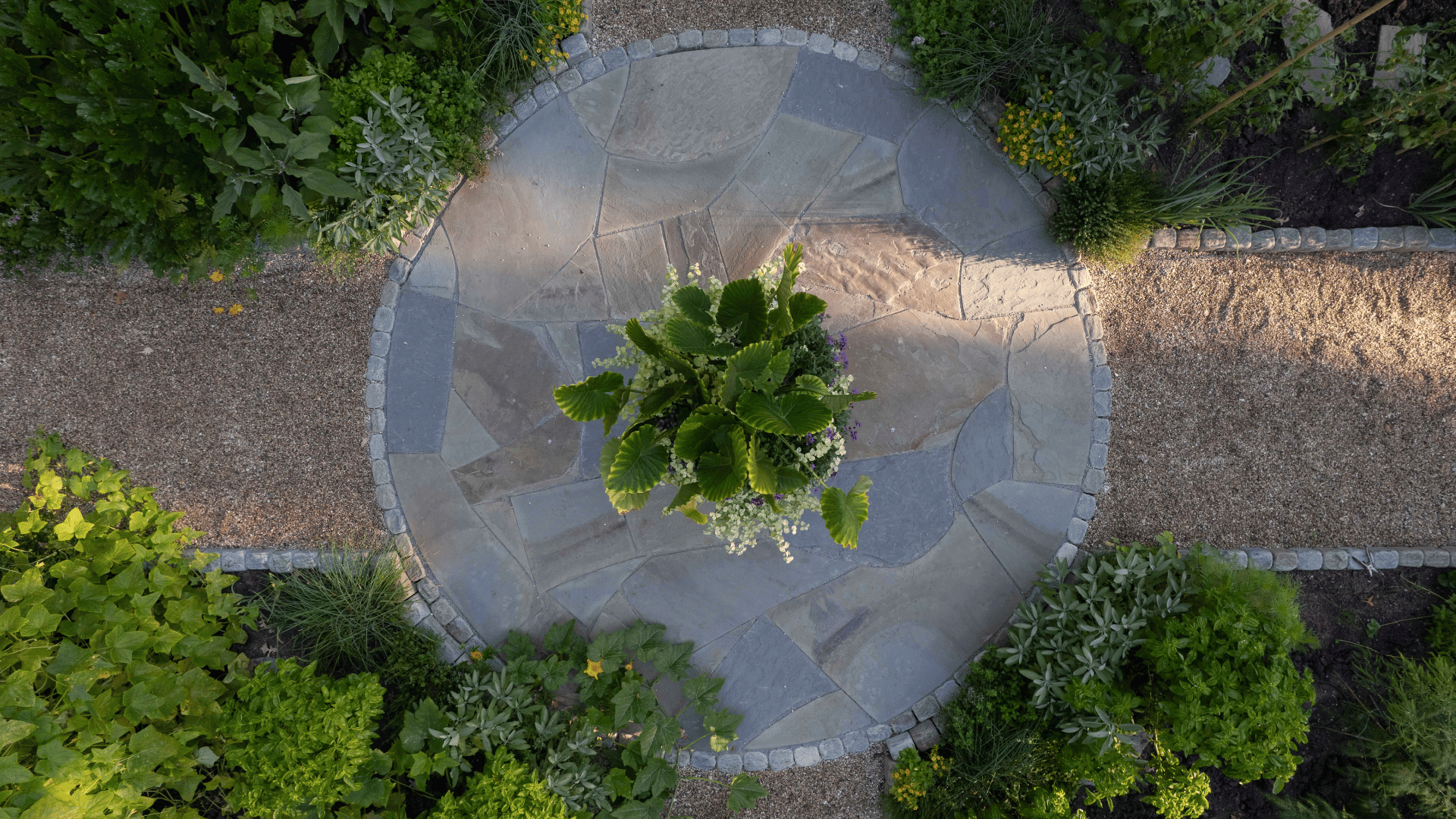 Riverwoods IL Gravel Garden Path Stone Edging Groundcover Plantings pappas company construction landscape design hardscaping