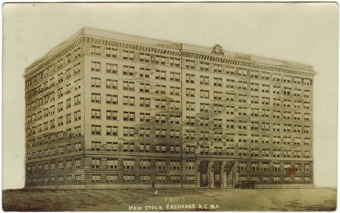 The Livestock Exchange Building & Kansas City Stockyards - Postcard 3030a - View of the Livestock Exchange Building - Kansas City History.jpeg