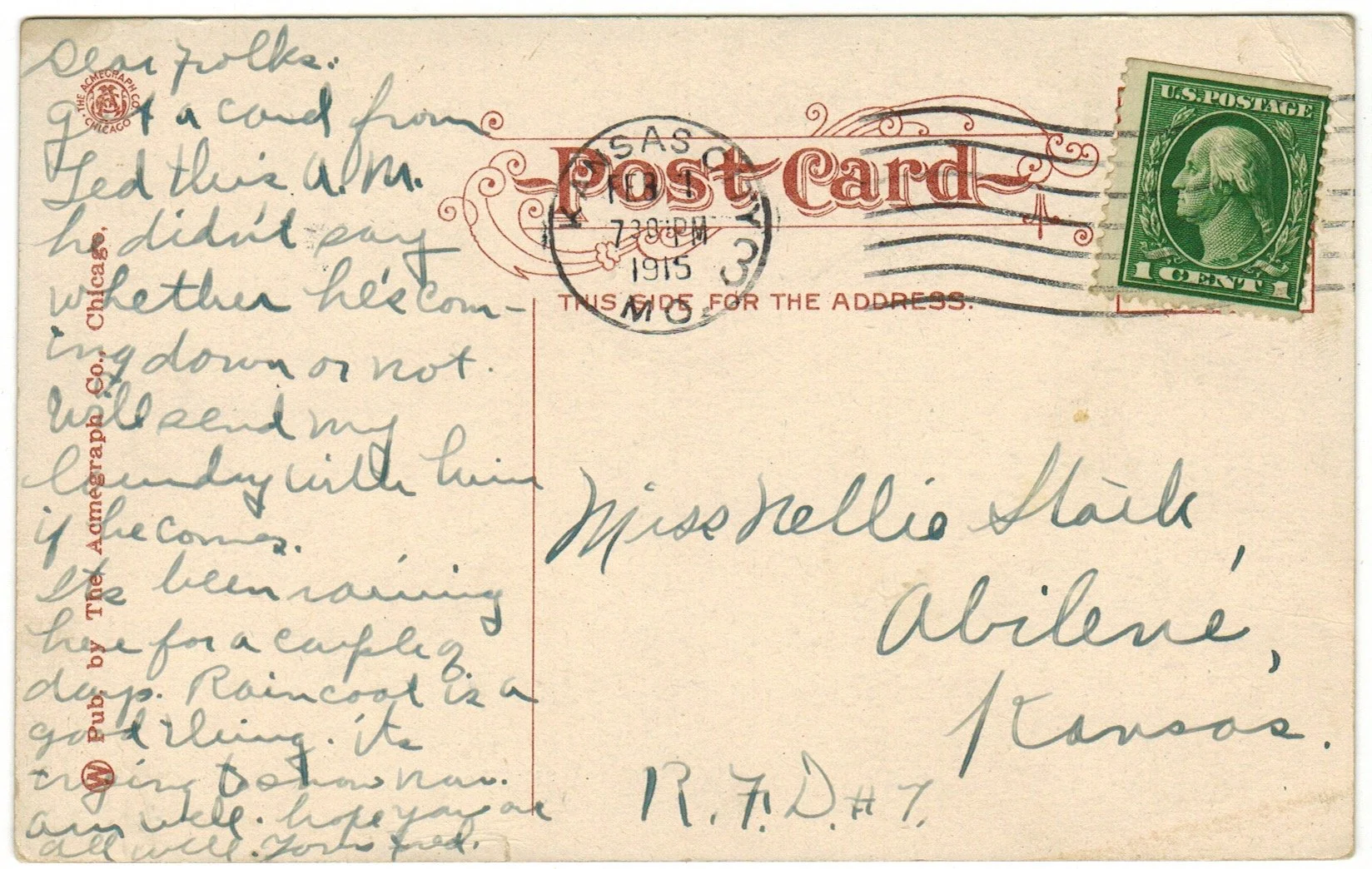 The Livestock Exchange Building & Kansas City Stockyards - Postcard 3009b - View of the Livestock Exchange Building - Kansas City History.jpeg