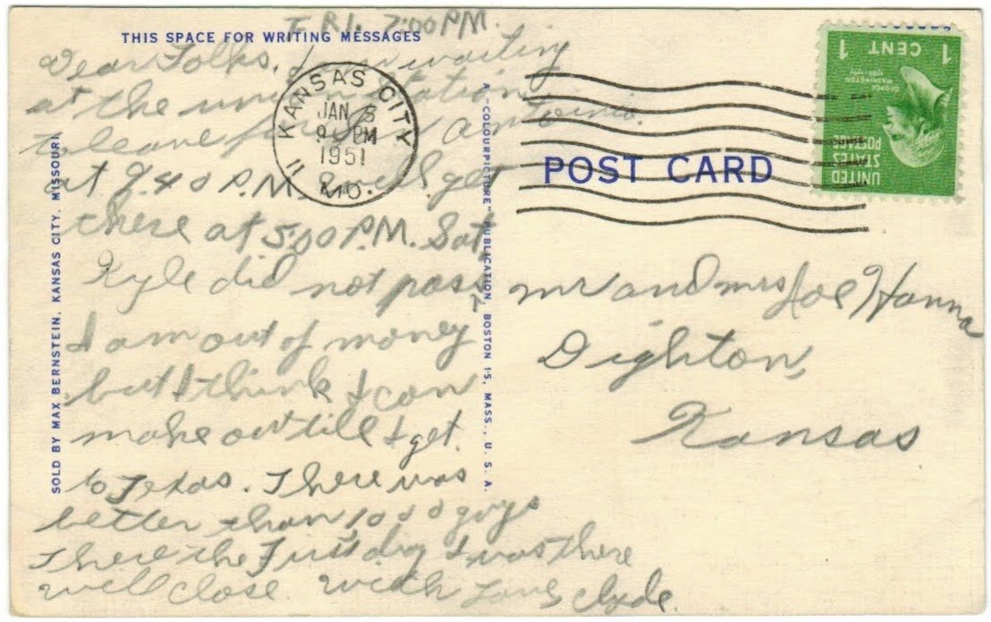 The Livestock Exchange Building & Kansas City Stockyards - Postcard 3040b - View of the Stockyards - Kansas City History.jpeg