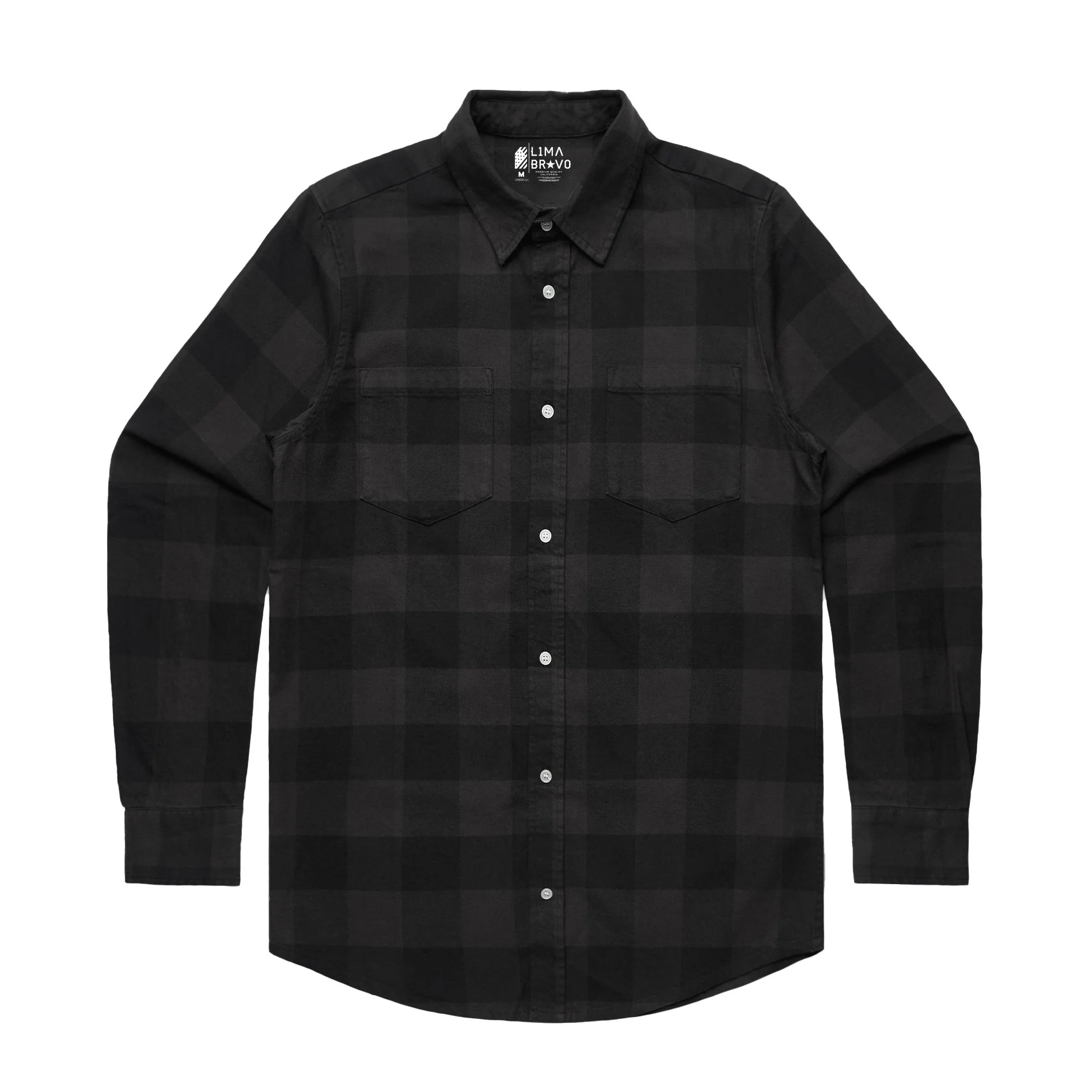 Heavyweight Check Flag Flannel - Black