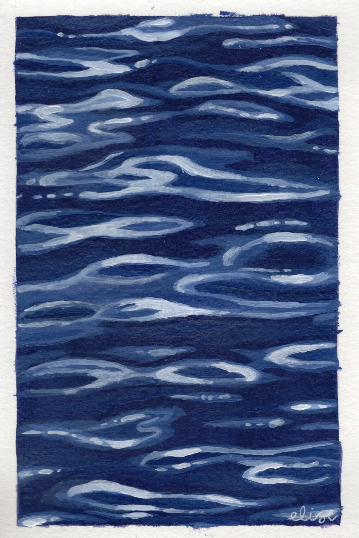 Sapphire Waves Print