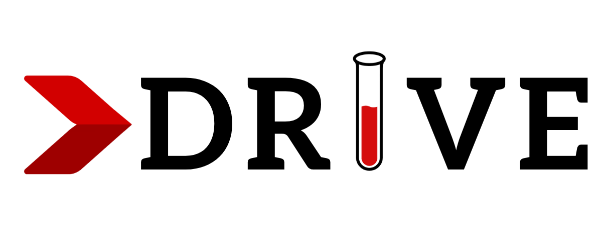 Flowchart illustrating process with arrows leading to a test tube containing red liquid.