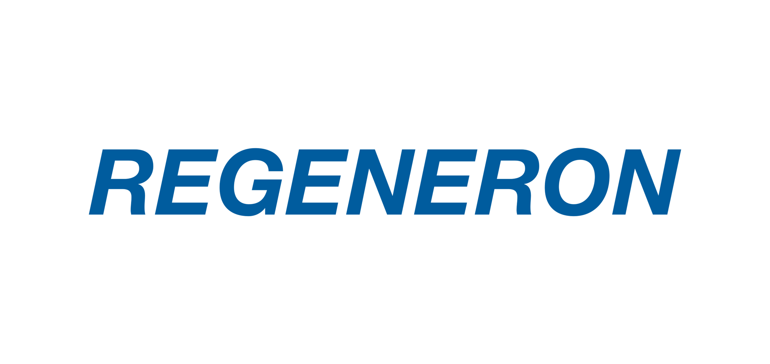 Logo with the word 'REGEN' in uppercase black letters, and 'ERON' in uppercase blue letters, on a white background.