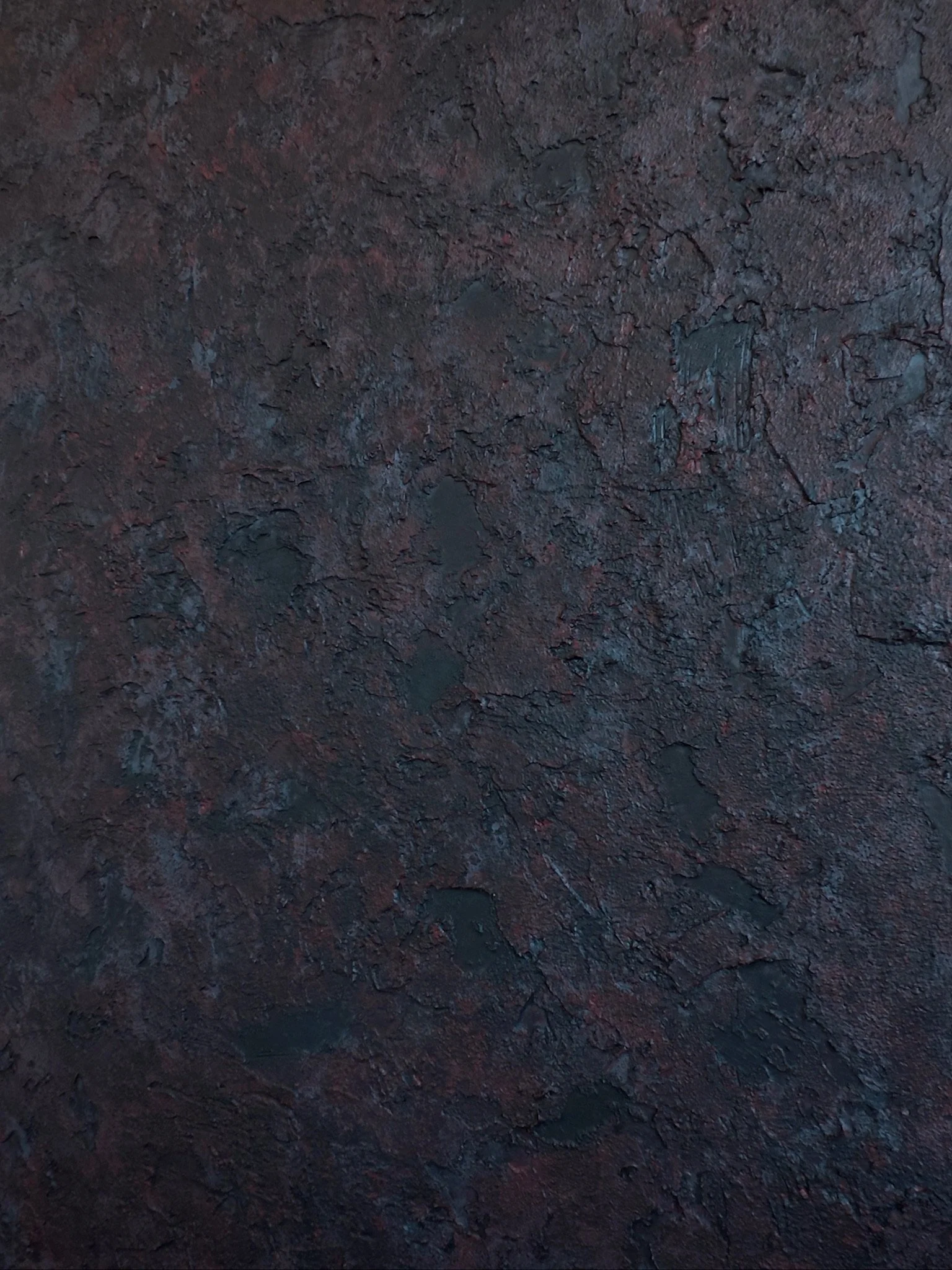 N113 - Rusty Red and Black Textured Surface | 24” X 36” 