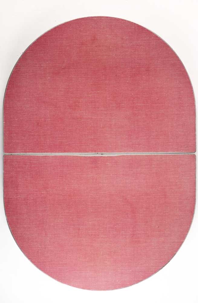 TBN811322716 Oval Red Cross-stitch Table Top 49" X 33"