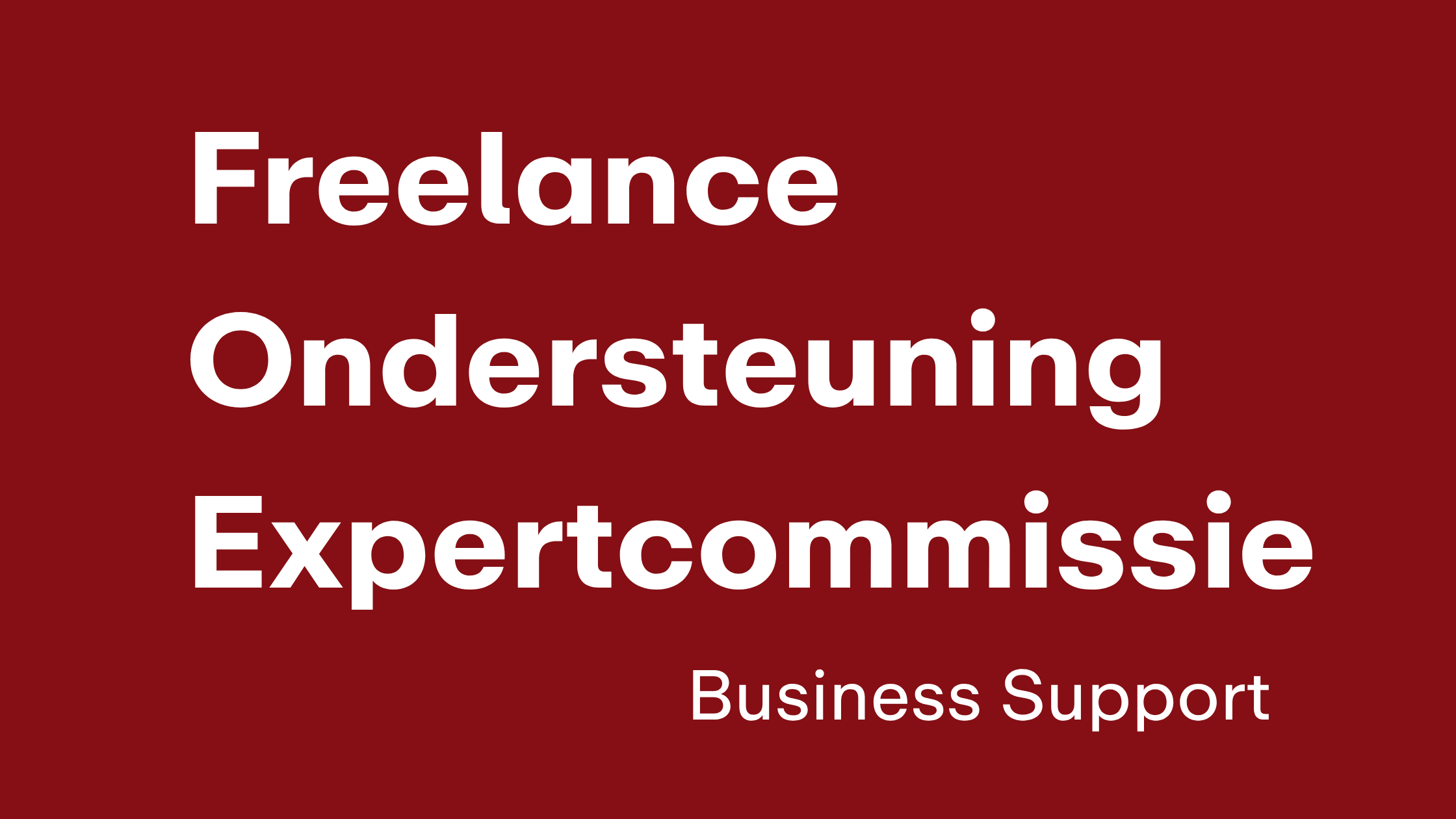 Freelance ondersteuning expertencommissie