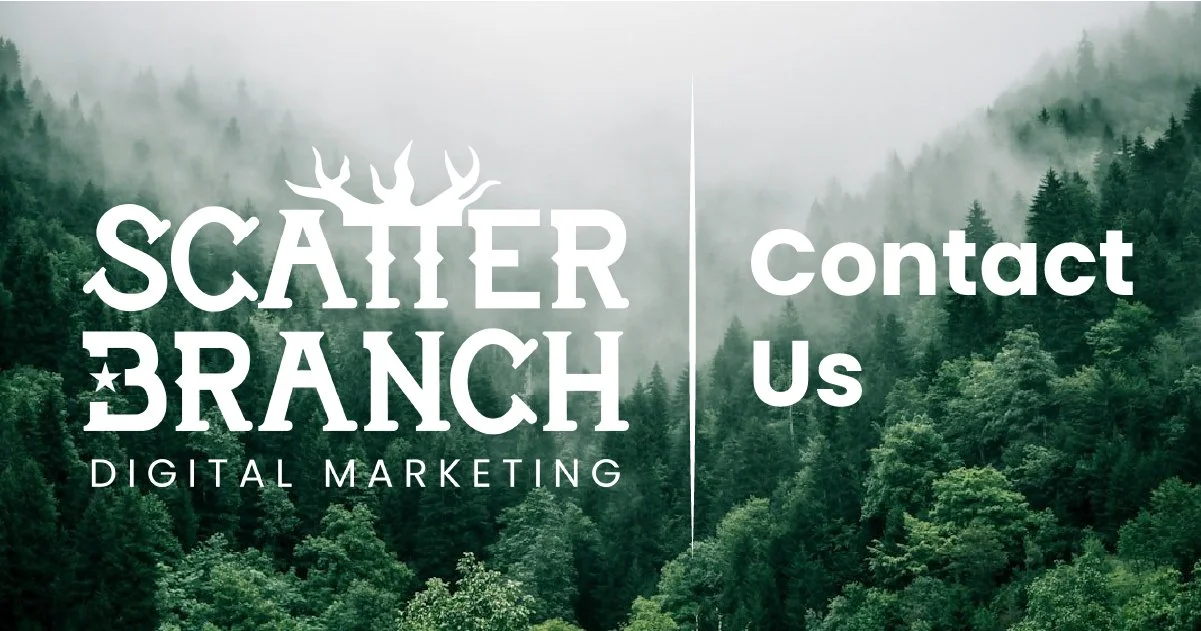Contact Us banner for ScatterBranch Digital Marketing