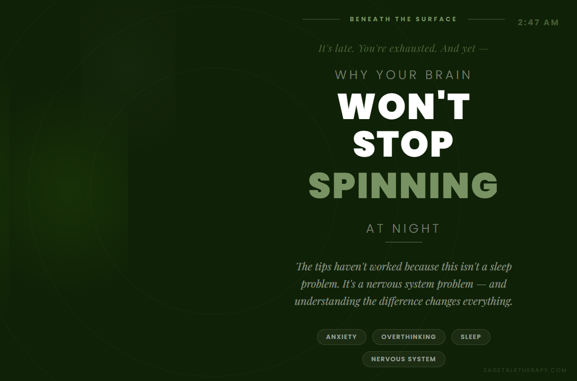 Why Your Brain Won't Stop Spinning at Night (And What to Do About It)