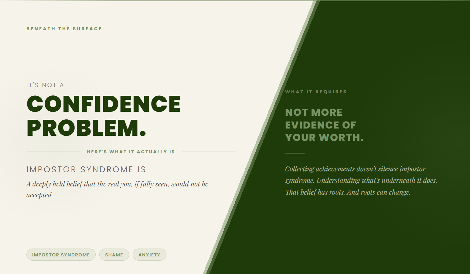 Impostor Syndrome Is Not a Confidence Problem. Here's What It Actually Is.