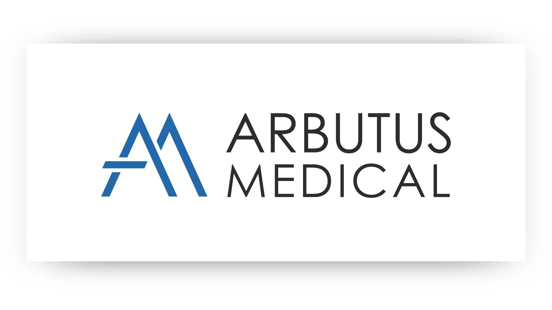 Logo of Arbutus Medical with a stylized blue 'A' and the company name in black text.