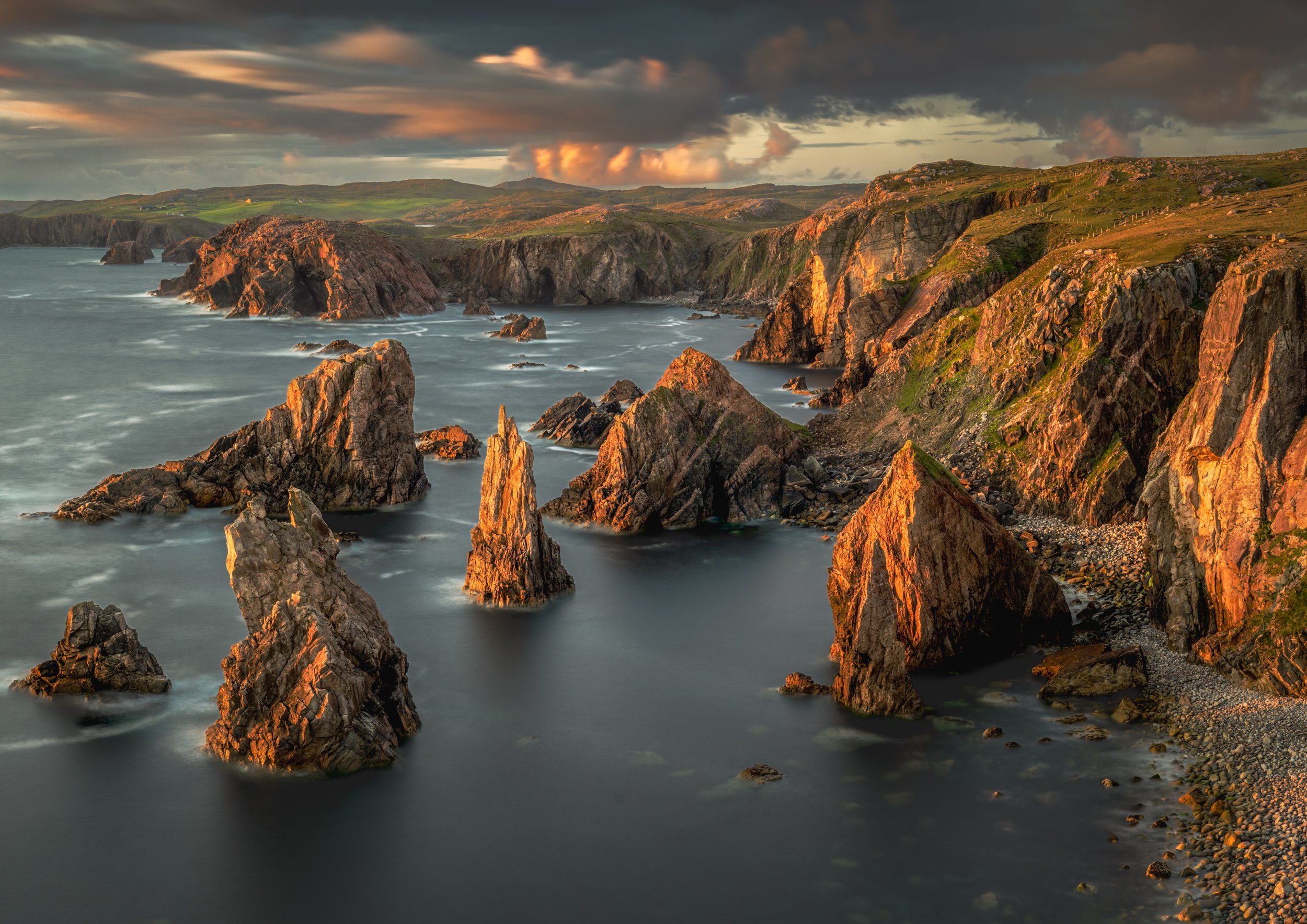 Mangersta Sea Stacks in perfect summer light