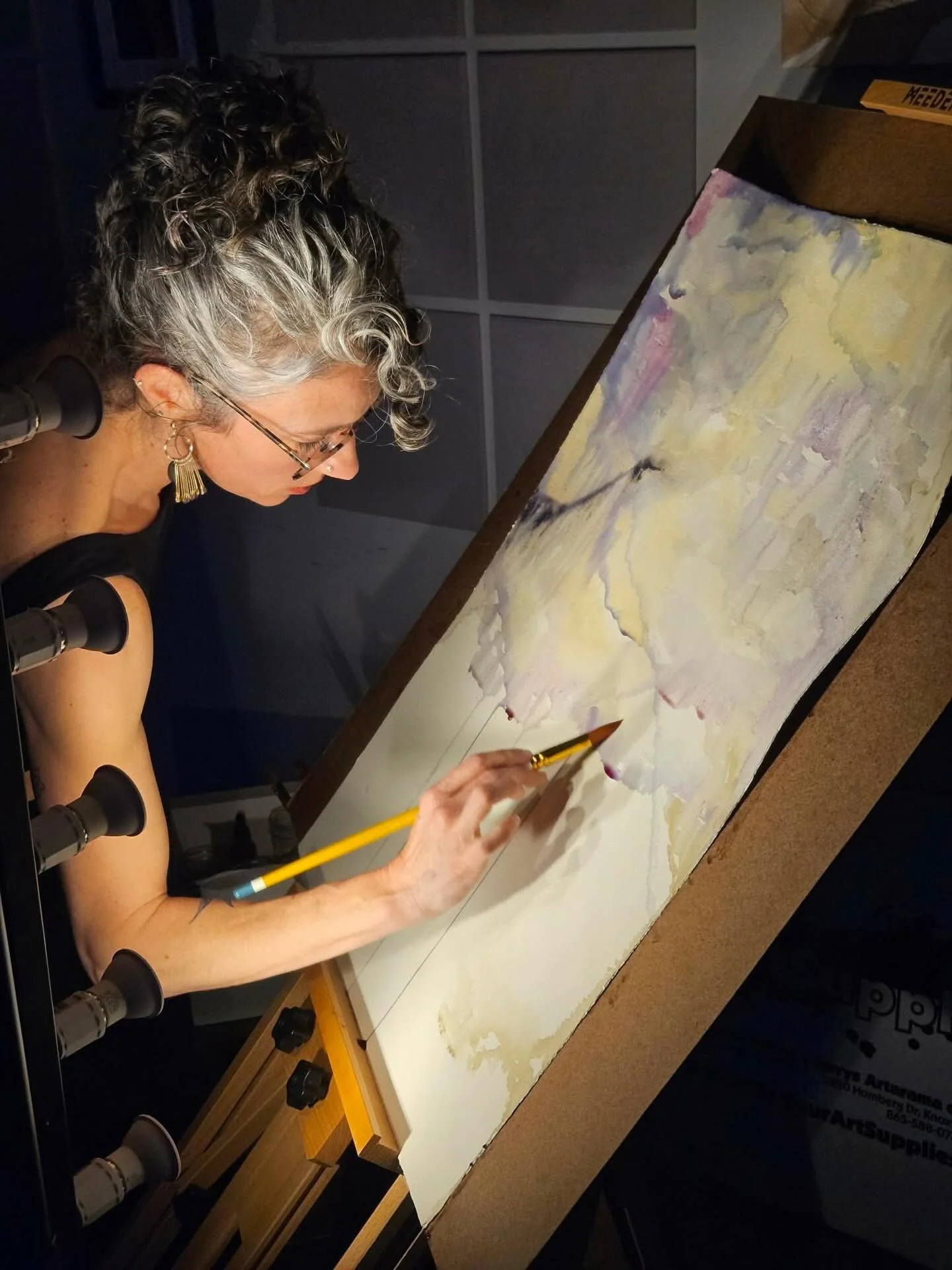 What a beautiful night.
I&rsquo;m so proud of this second collaboration with @nickbiellomusic. We experimented with a live painting and live music experience, keeping both art forms open, free-flowing, and connected. I love how our creative energy co