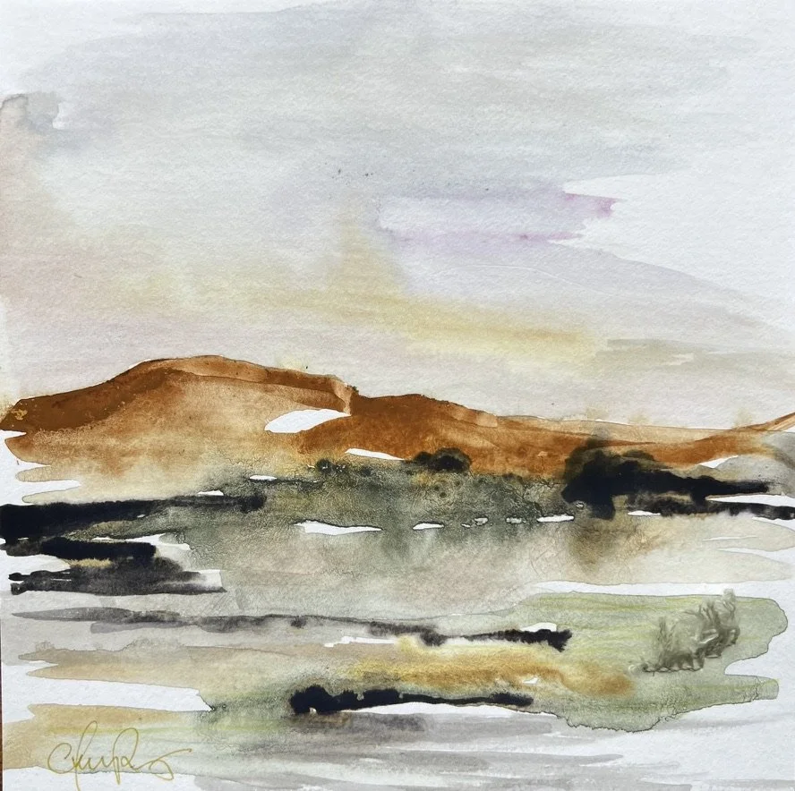 "Vast - Three" | Natural inks created from: Purple heart (thrive despite challenges), raspberry (transformation), ninebark (hope), radicchio (perseverance), iron gall (strength) | Artist: Amanda Roy | 2025 | Meditation: "Symphony No. 3" by Roy Harri