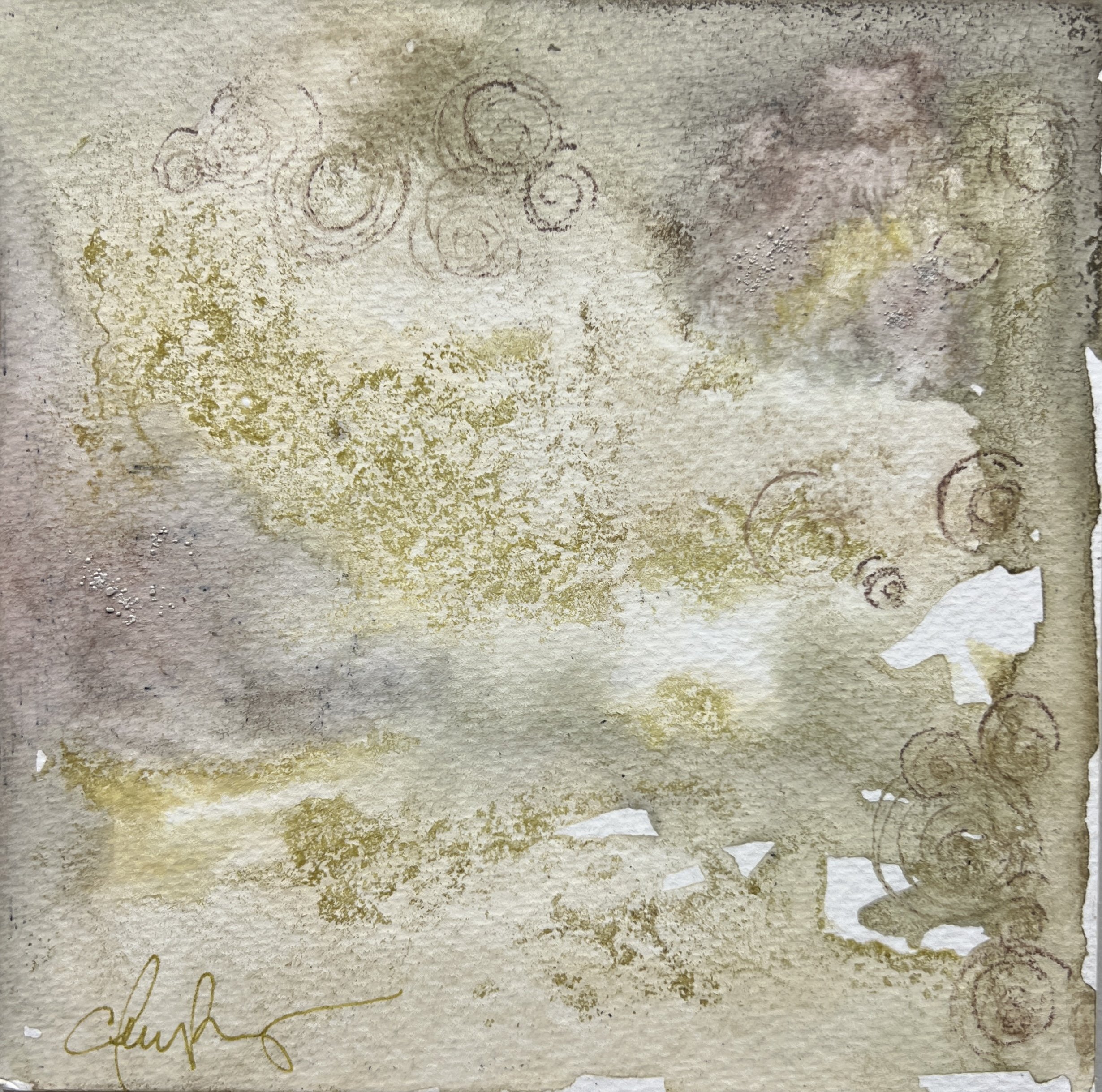 "Come Take Everything" | Natural inks created from: Wood ashes (transformation/impermanence), Yellow onion skins (deeper truths/protection), Pomegranate (cycles of life), Goldenrod (inner wisdom) | Artist: Amanda Roy | 2025 | Meditation: "Come Take E