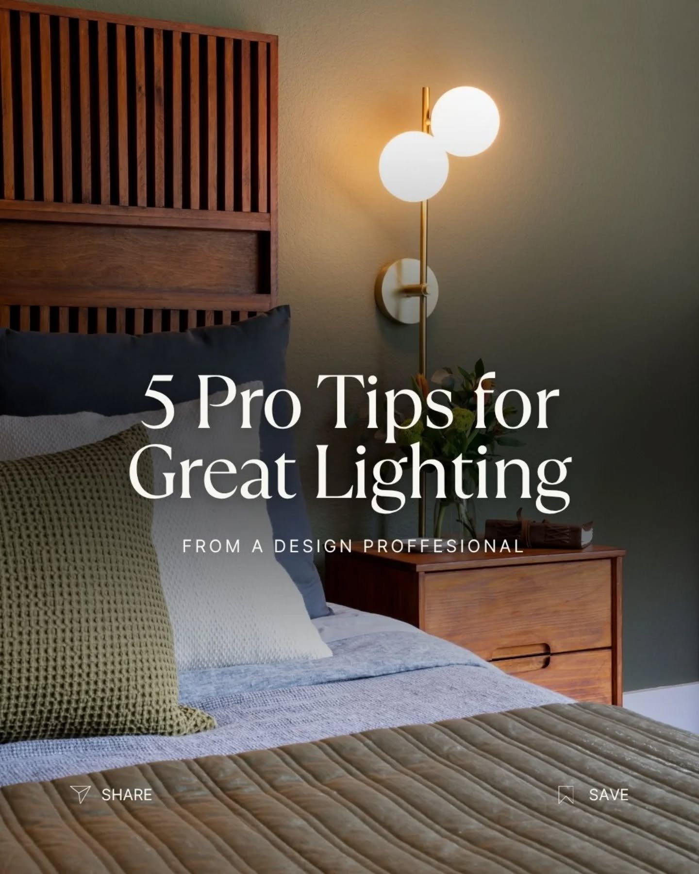 Let's talk about lighting 💡

Lighting can make or break the ambiance of a space. It has the power to transform any room into a cozy, moody, and welcoming area.

What do you want to know about lighting? Share your questions below 👇

Follow along for