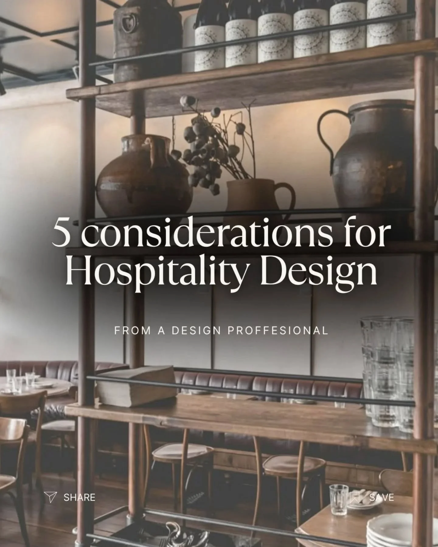 Hospitality design is our jam ✨

Designing restaurants and bars is about more than just aesthetics -  it&rsquo;s about creating a memorable experience from the moment guests walk through the door!

With the brand at the heart of the design, we consid