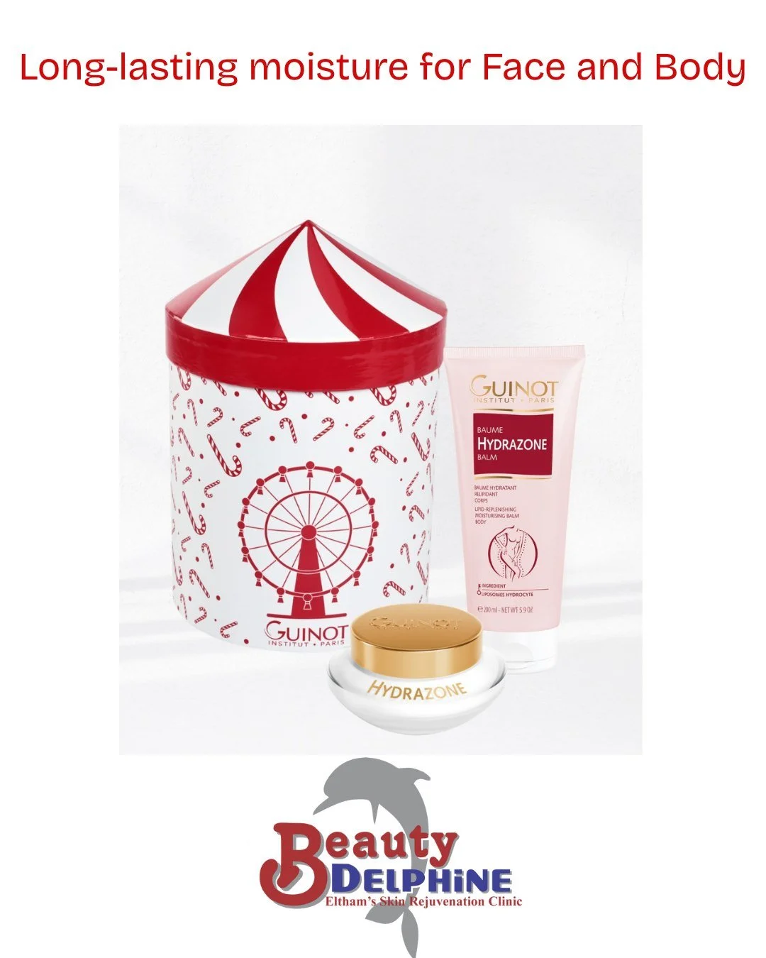 Christmas is getting hydrated! 🎄 Our festive Coffret Soins Hydrazone will make you and your skin glow - in a dreamy carousel design. 🎠

🎁 Original-sized contents:
💦 Cr&egrave;me Hydrazone &ndash; intensive 24h moisture for a fresh, bouncy complex