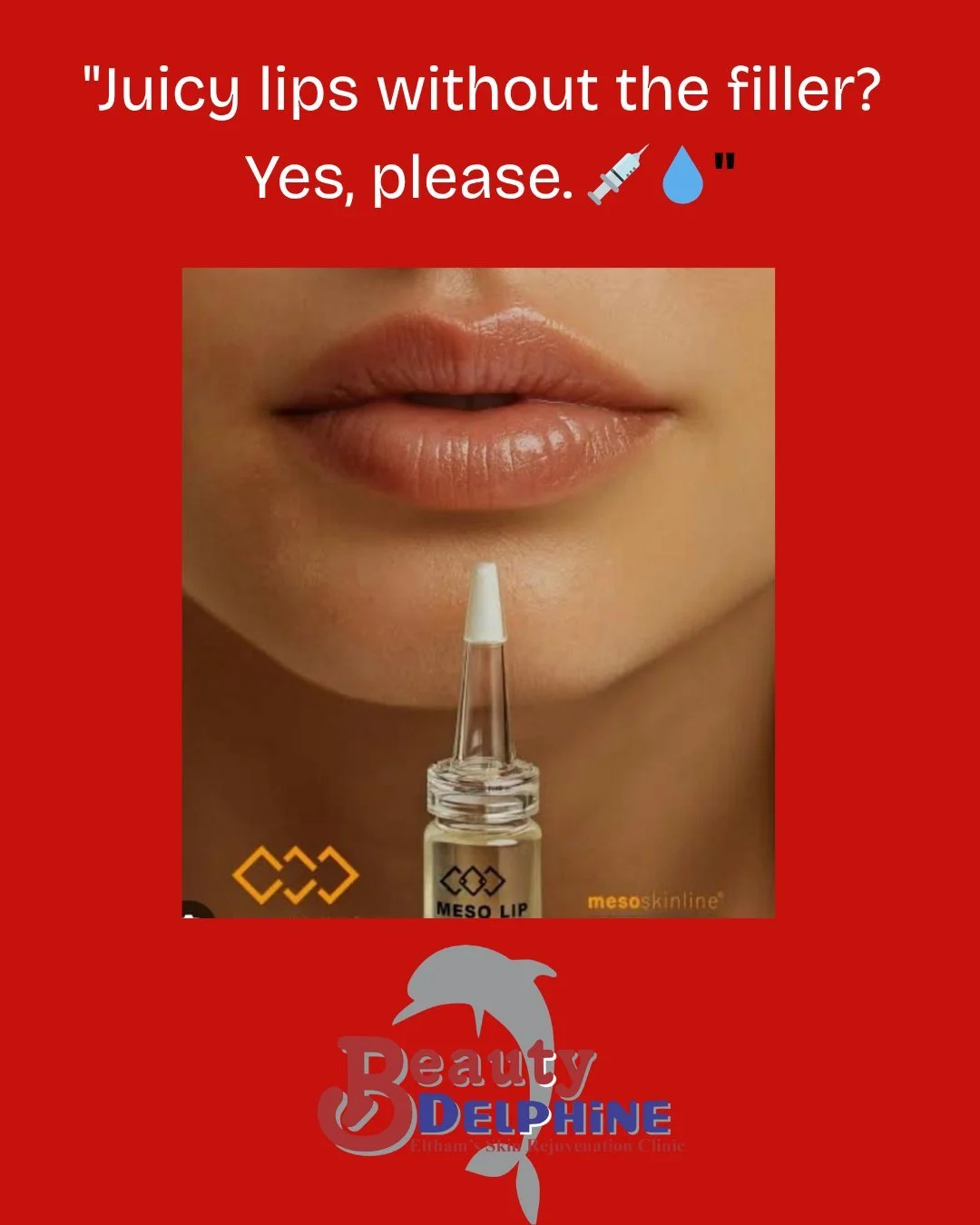 Say hello to the future of lips at Beauty Delphine.

⚘️Mesoskinline LIP VOLUME has finally arrived at the salon.

💥The non-invasive, pain-free alternative to needles and fillers that delivers instant plump and long-lasting results. Treats the lines 
