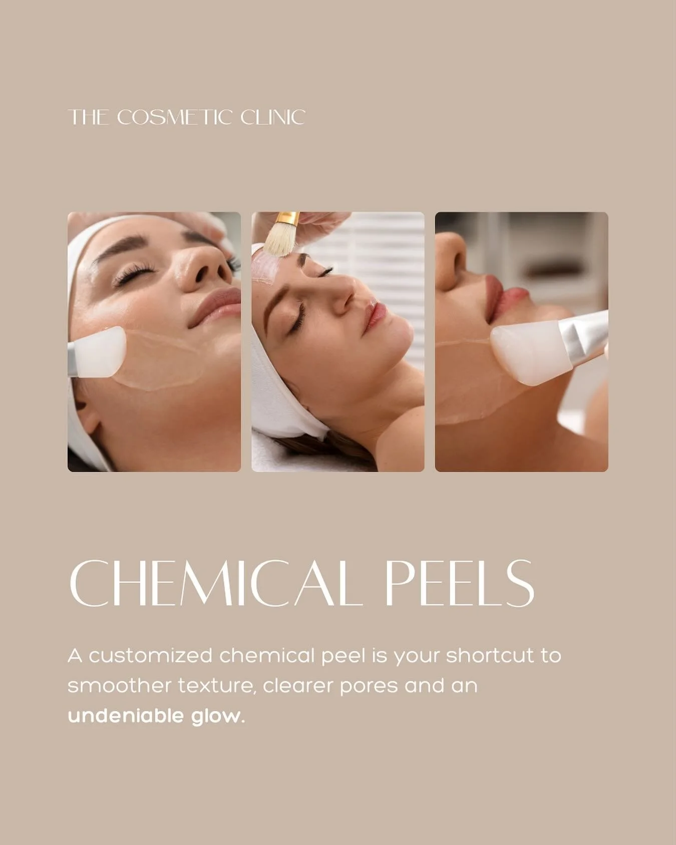Struggling with your skin? ✨ 

The Cosmetic Clinic&rsquo;s AlumierMD Chemical Peels are professional-grade treatments designed to gently exfoliate the skin, improve texture and boost radiance. By removing dead skin cells and stimulating cell renewal,