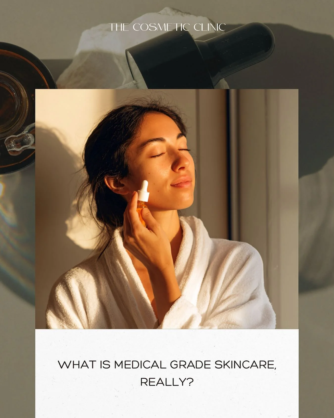 You&rsquo;ve probably heard the term medical grade skincare. And yes, it&rsquo;s a marketing term. But it is also an accurate description. 

 At The Cosmetic Clinic, we often prefer to say professional grade. These products are clinically studied, ev