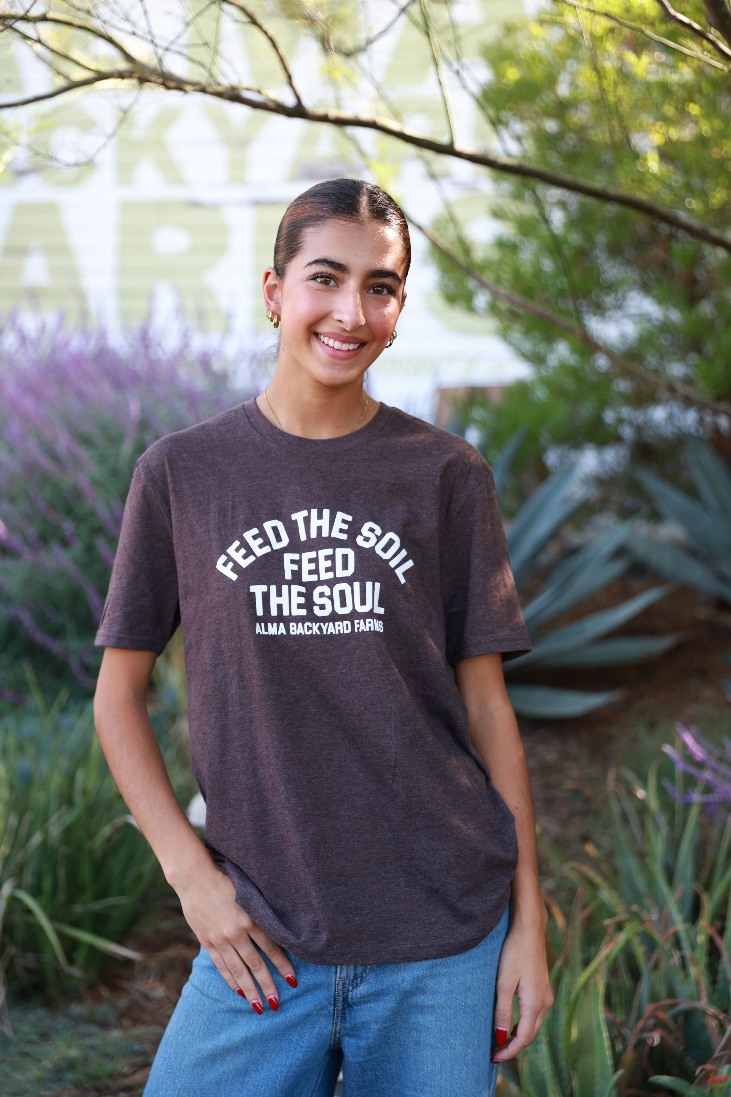 Feed The Soil Feed The Soul Shirt - Brown