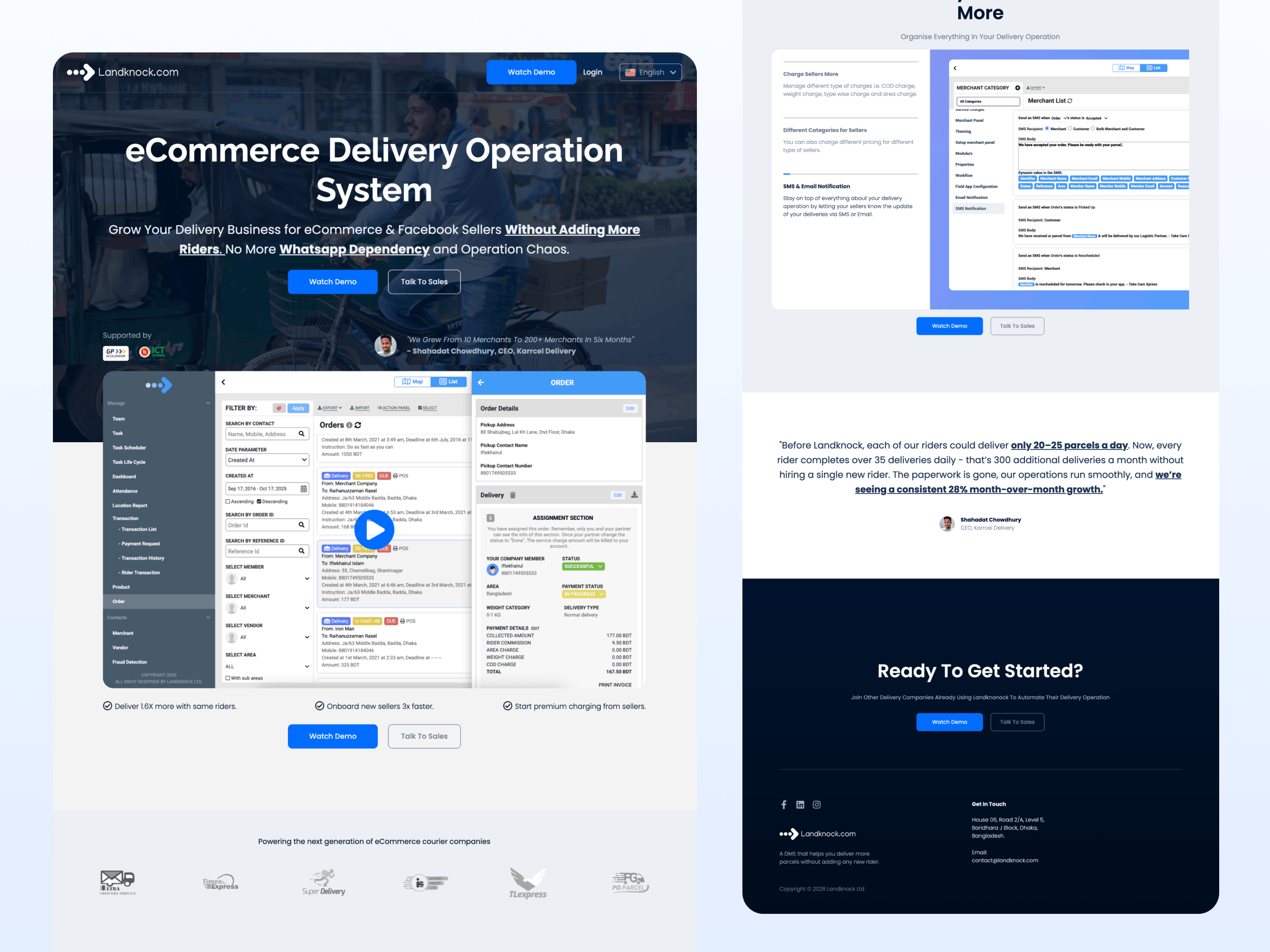 B2B Logistics SaaS - Conversion UX for Homepage & Landing Page