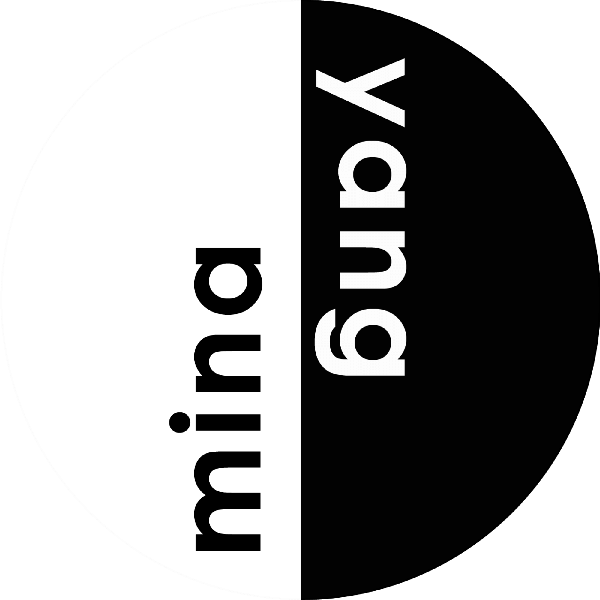 A circular sign, half in black and half in white, with the word 'VOTE' written vertically in bold letters.