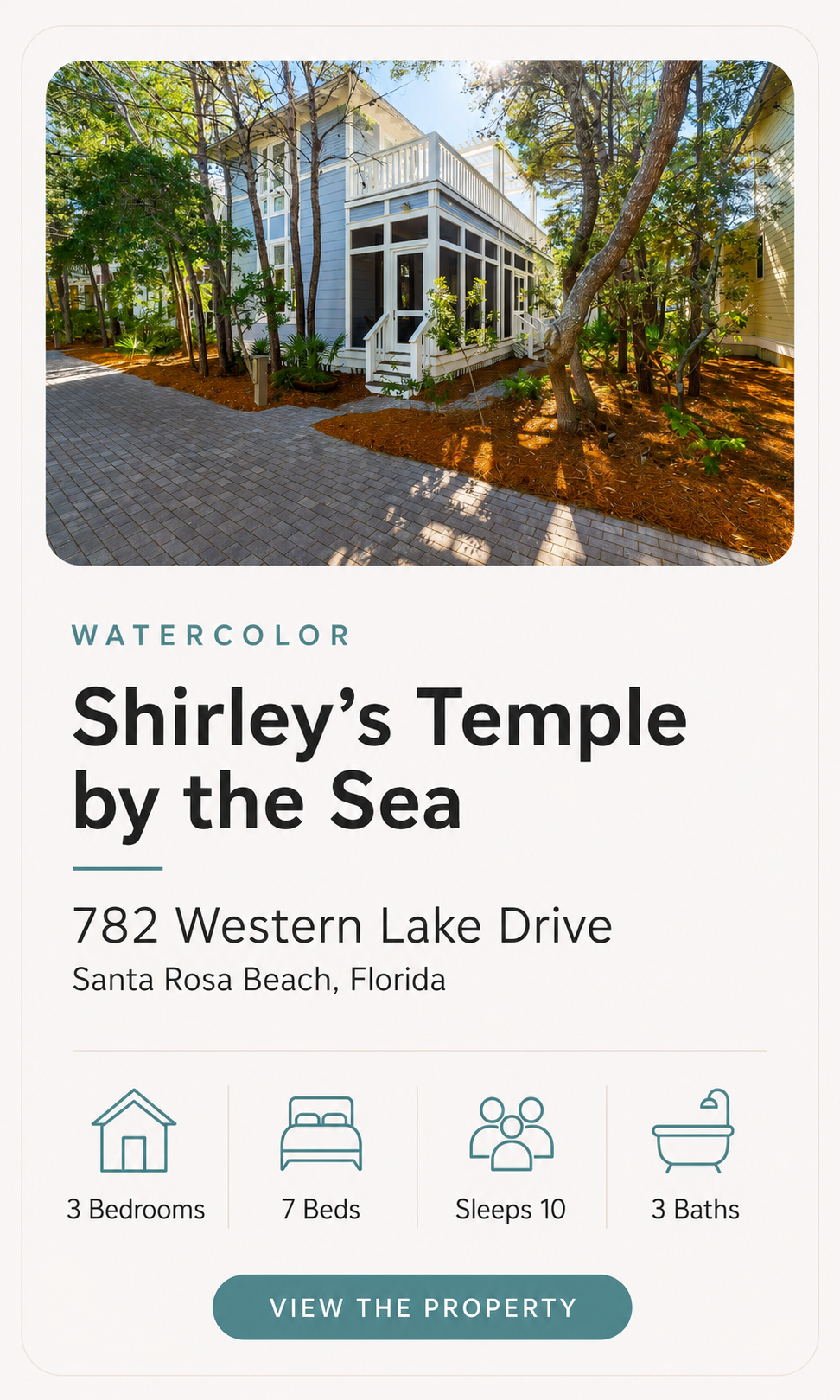 782 Western Lake Watercolor Rental