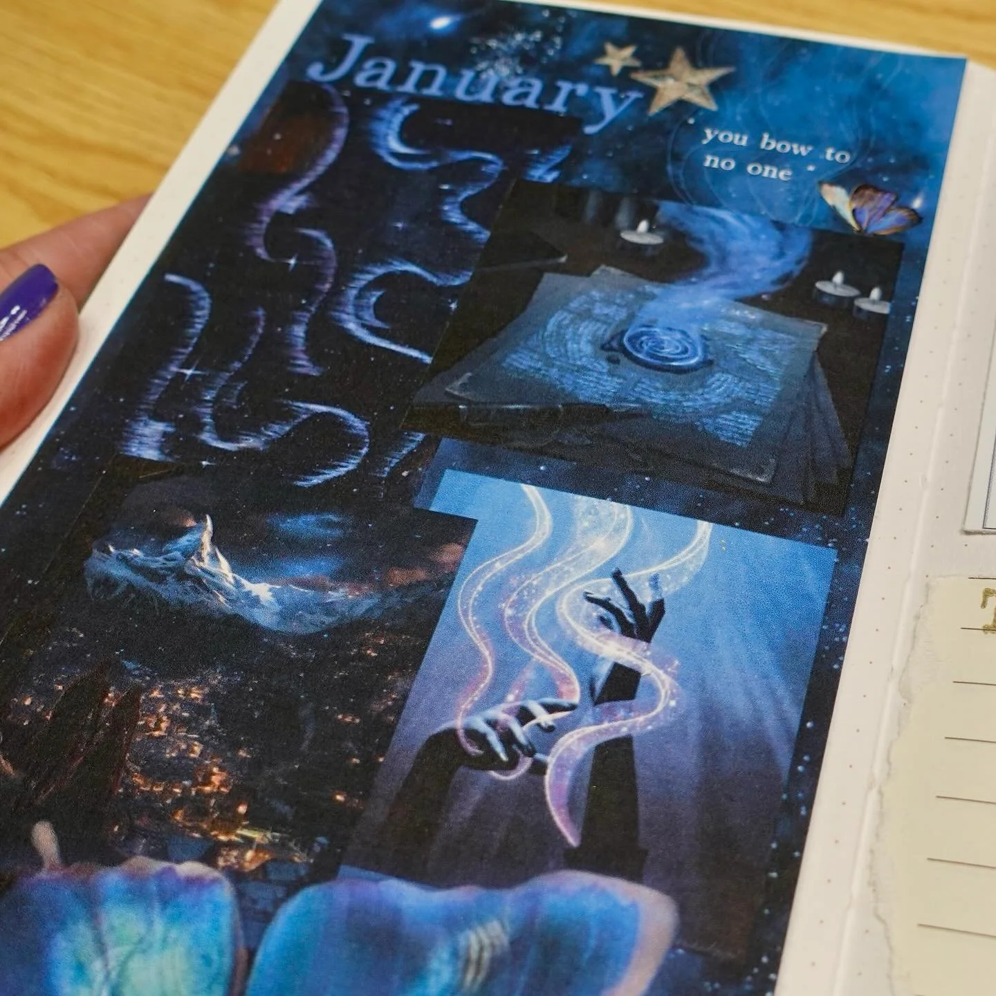My January 2025 Setup 🦋💜 The theme: Velaris &amp; Rhysand with Feyra. 

.
.
.
. 
[#bujo #bulletjournalstickers #bujocommunity #bujoideas #bujolayout #bujoinspo #stickers #stickersheets #stationary #smallbusiness #2025bujosetup #art #digitalartist #