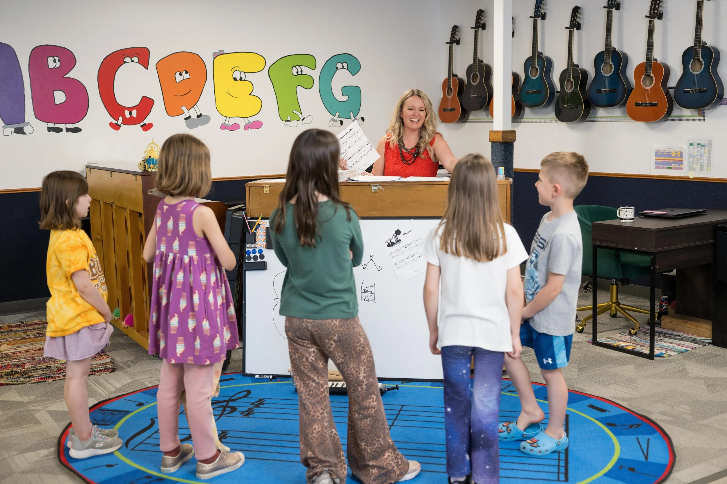 Singing and ear training build a strong musical foundation, and our hands-on approach keeps students excited and engaged.