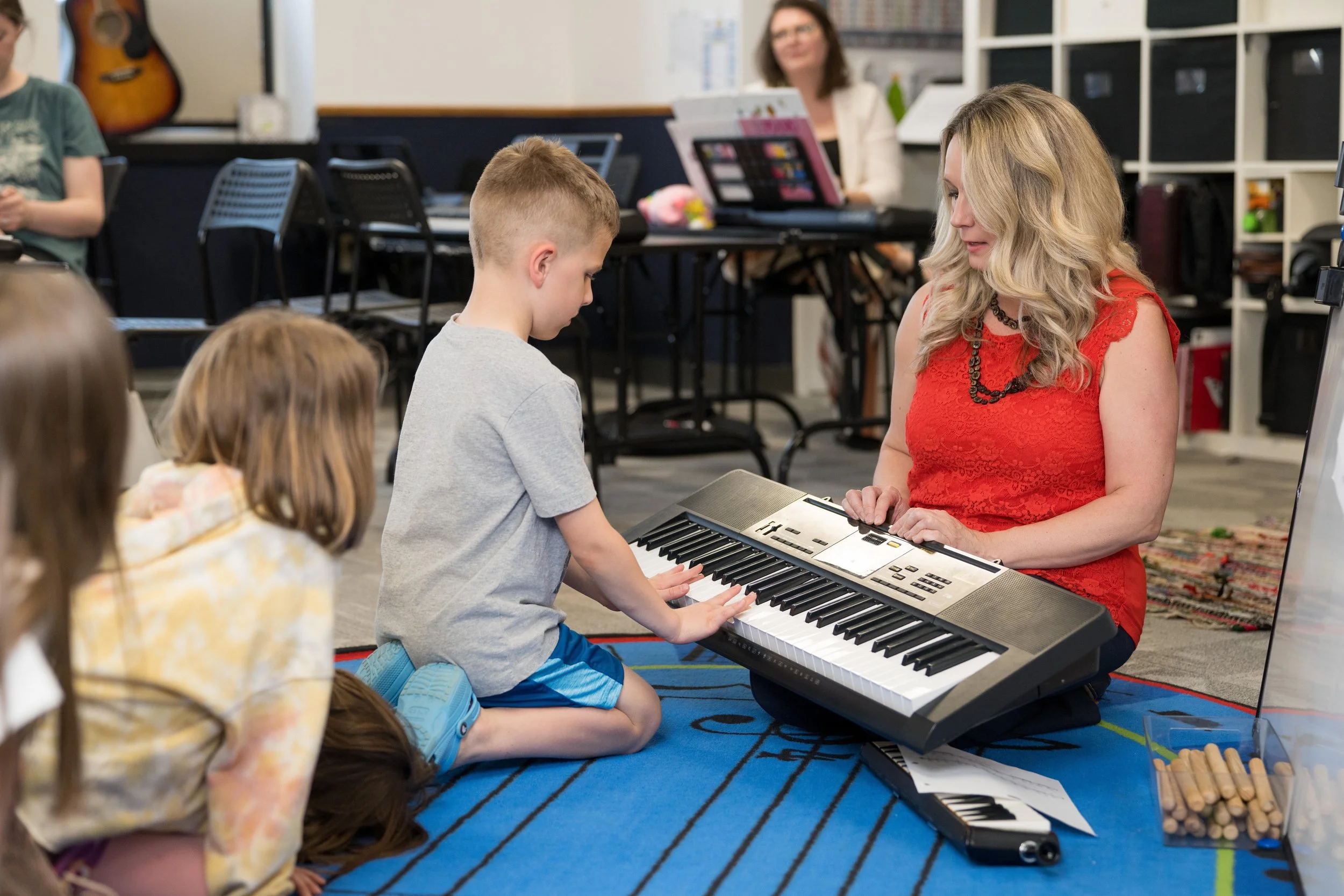 Together, we explore each new musical concept in bite-sized steps that make learning manageable, engaging, and fun.