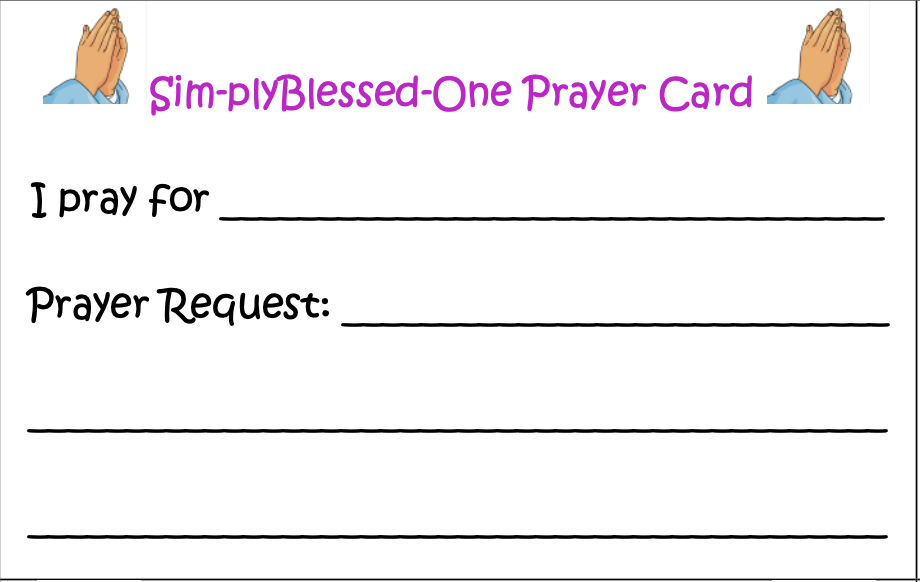 FREE Prayer Request Cards