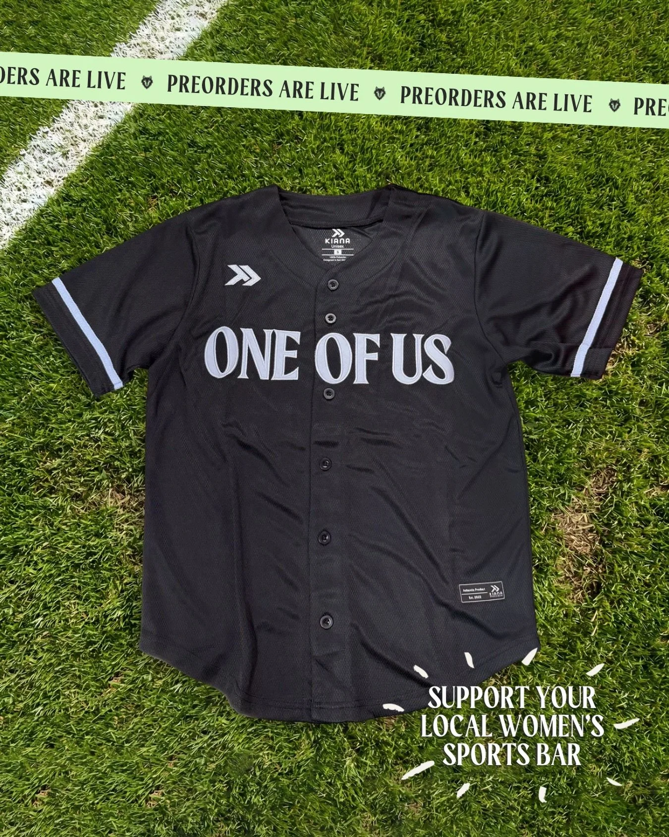 You asked. We heard you. 🐺

The One of Us baseball jerseys are officially live for preorder!

Huge shoutout to @kianasportswear for bringing these to life with fully embroidered details built to rep One of Us on and off game days. 🤩

A few importan