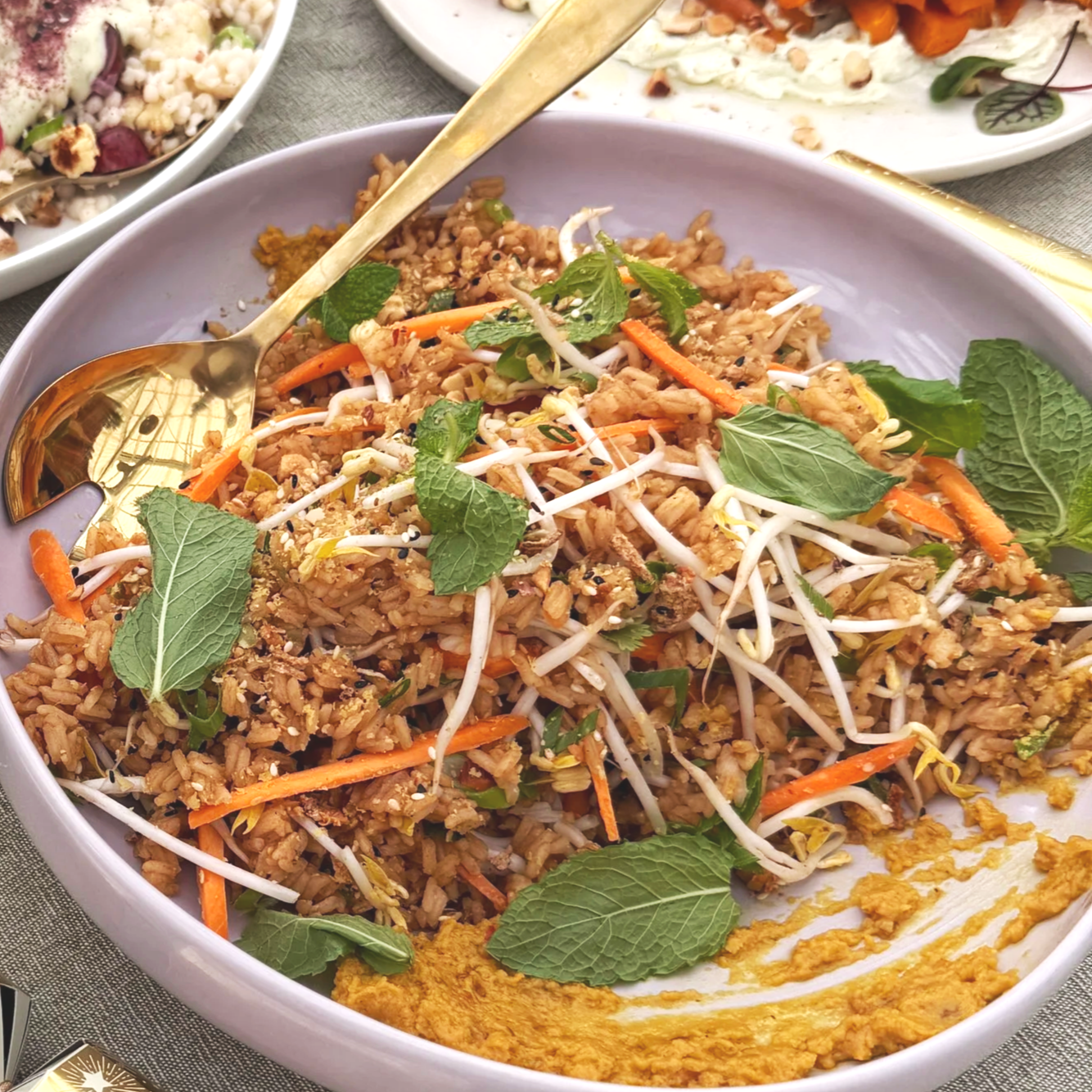 Satay Rice Salad (ve, gf)