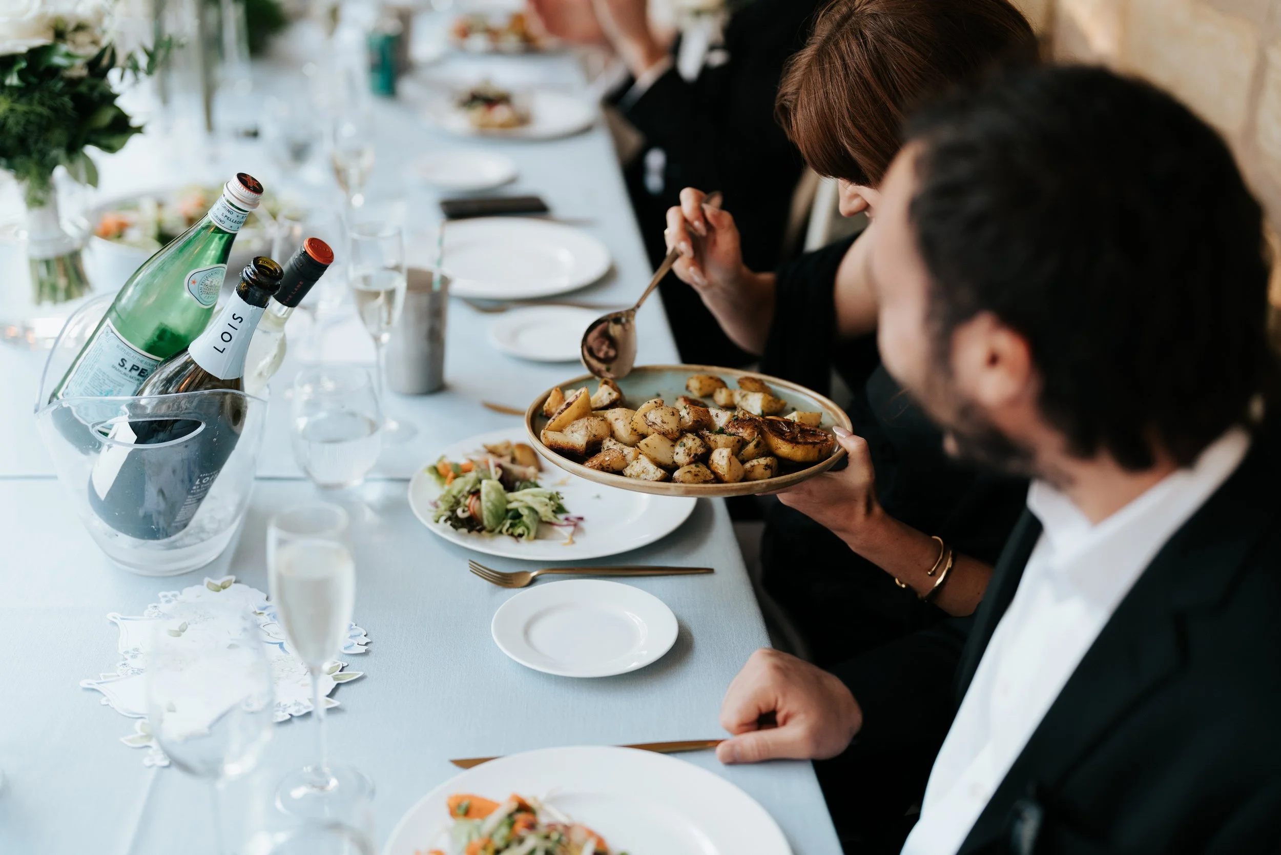 Beautifully presented shared plates featuring fresh local produce for special occasions.