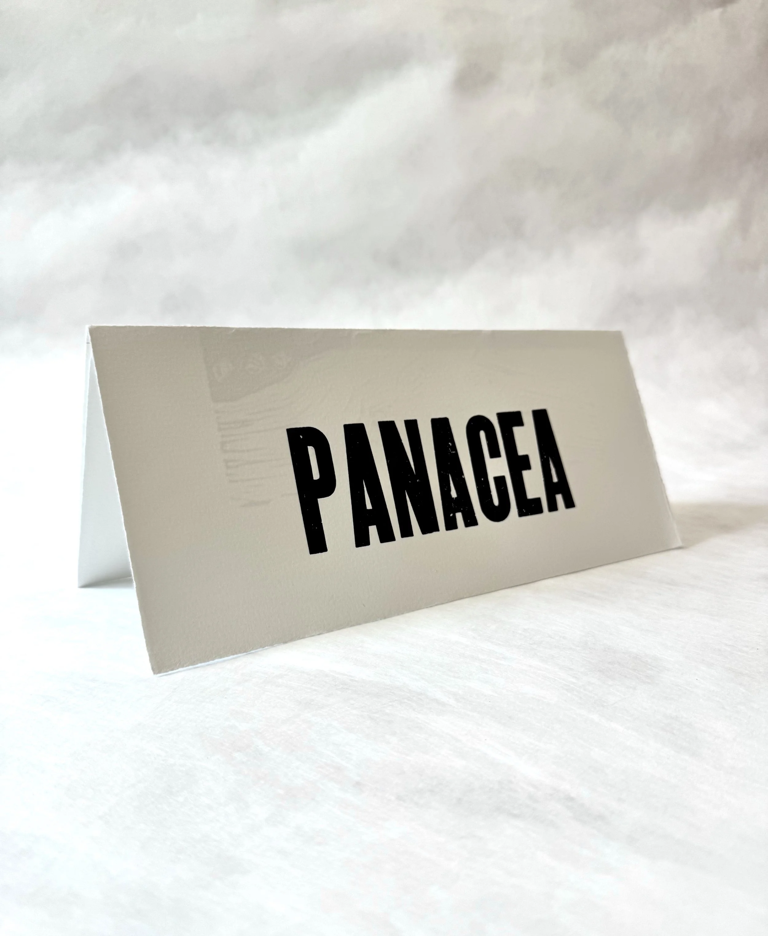 "Panacea", Letterpress