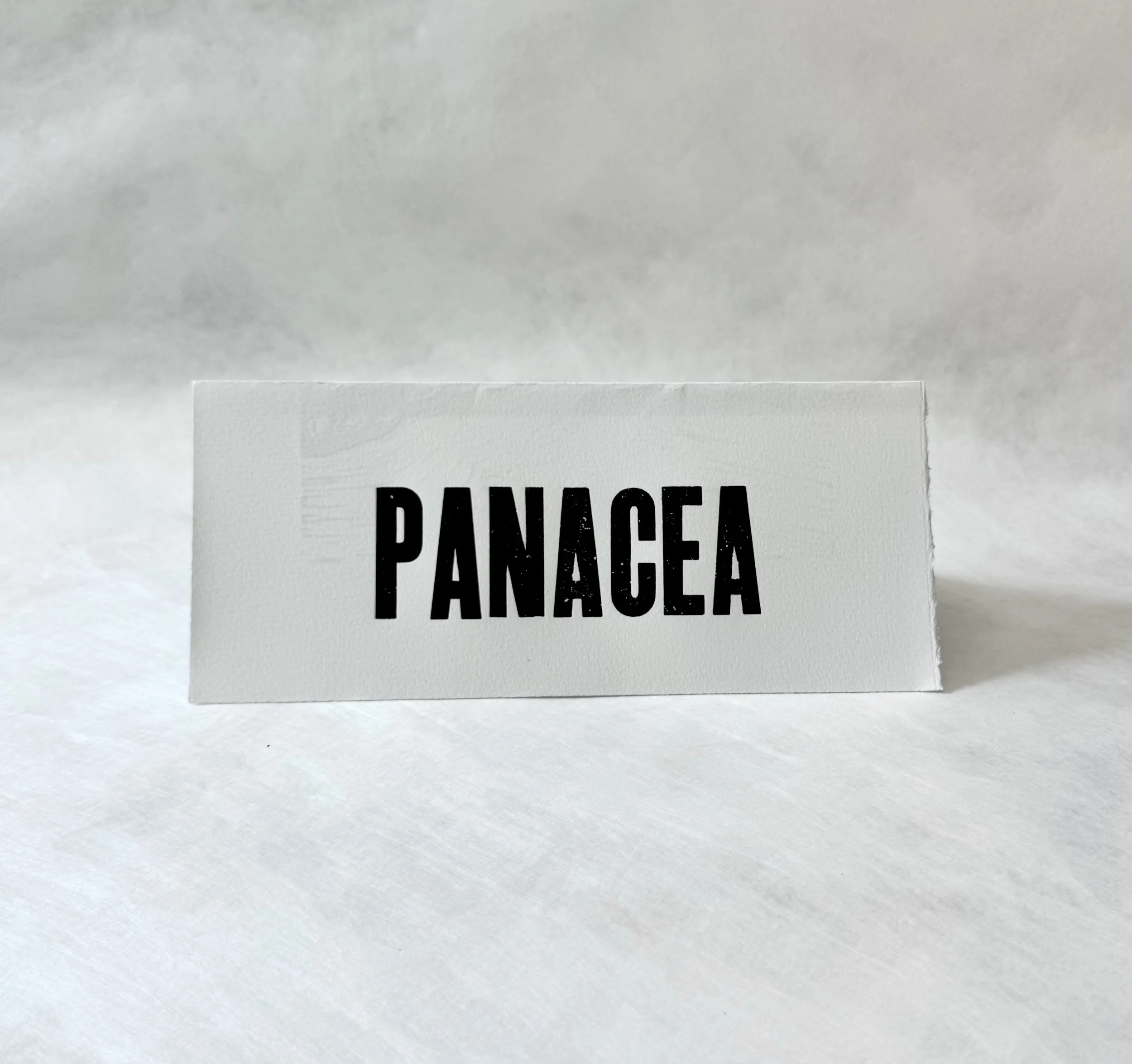 "Panacea", Letterpress