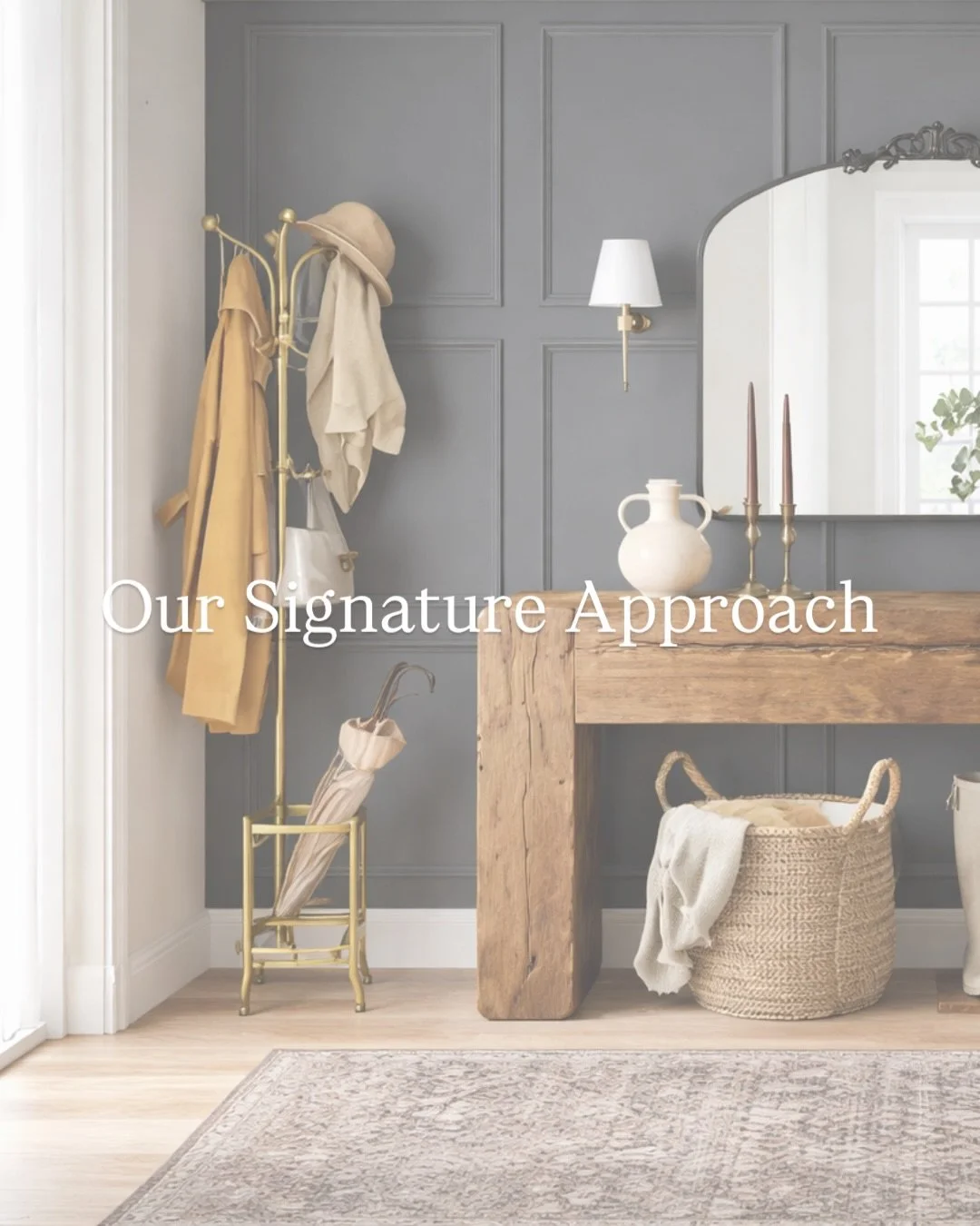 Our Signature Approach ✨

&bull;A Curated Process&bull;
We offer a highly considered, full-service design experience - guiding our clients seamlessly from concept through completion with clarity, discretion, and precision.

&bull;Thoughtful Design&bu