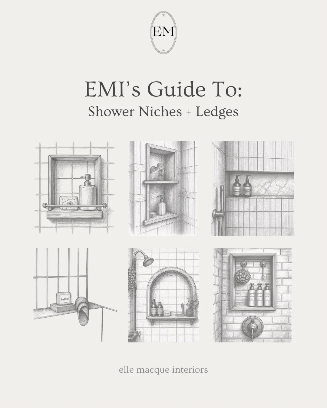 I&rsquo;m not saying you should skip work and come talk to me about a bathroom remodel, but it is Friday and here are 6 shower niche styles we&rsquo;re loving right now 🤍
 A shower niche is more than storage - it&rsquo;s a design detail that can com